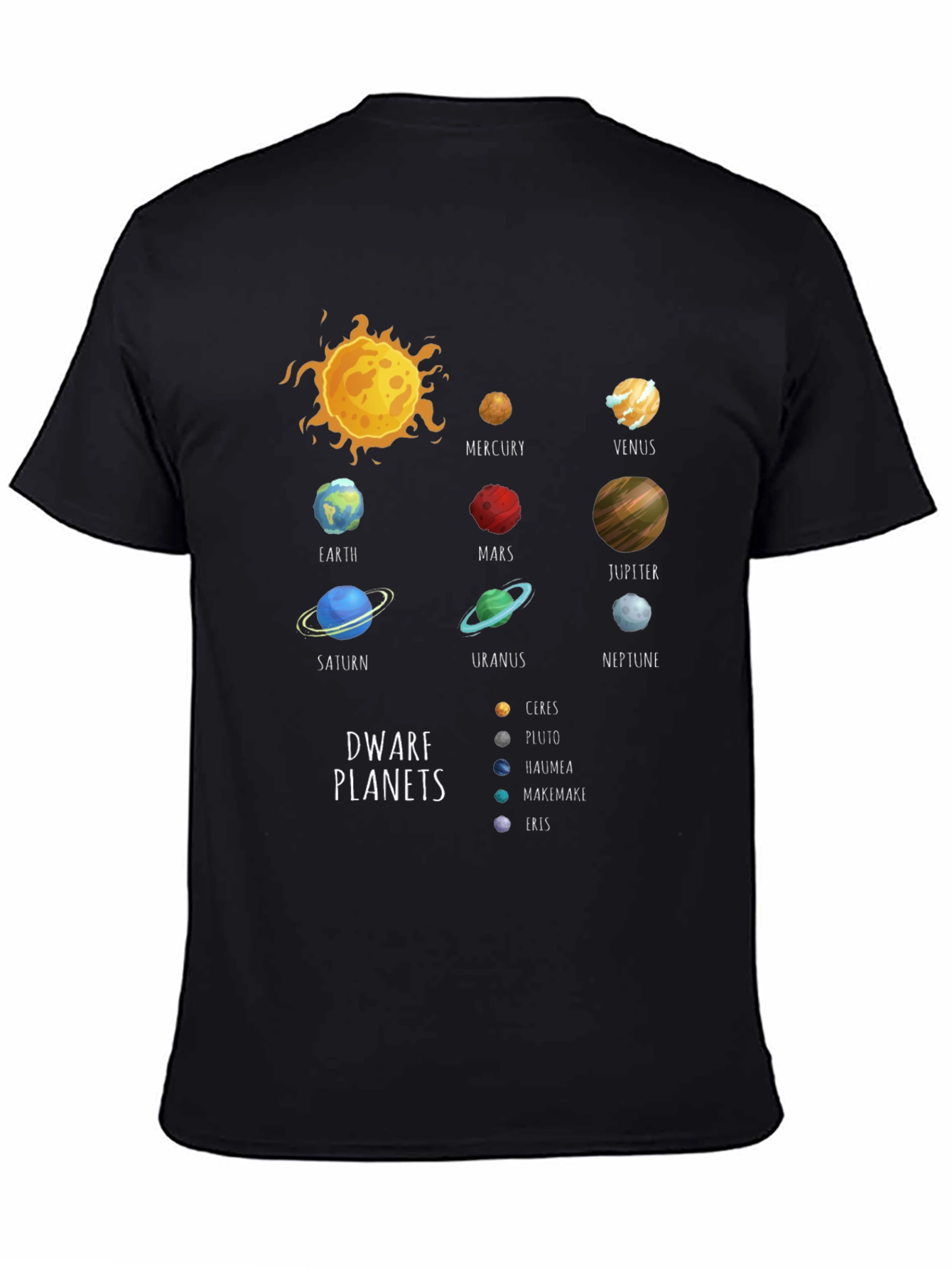 Solar System Planets Graphic Print T-Shirt