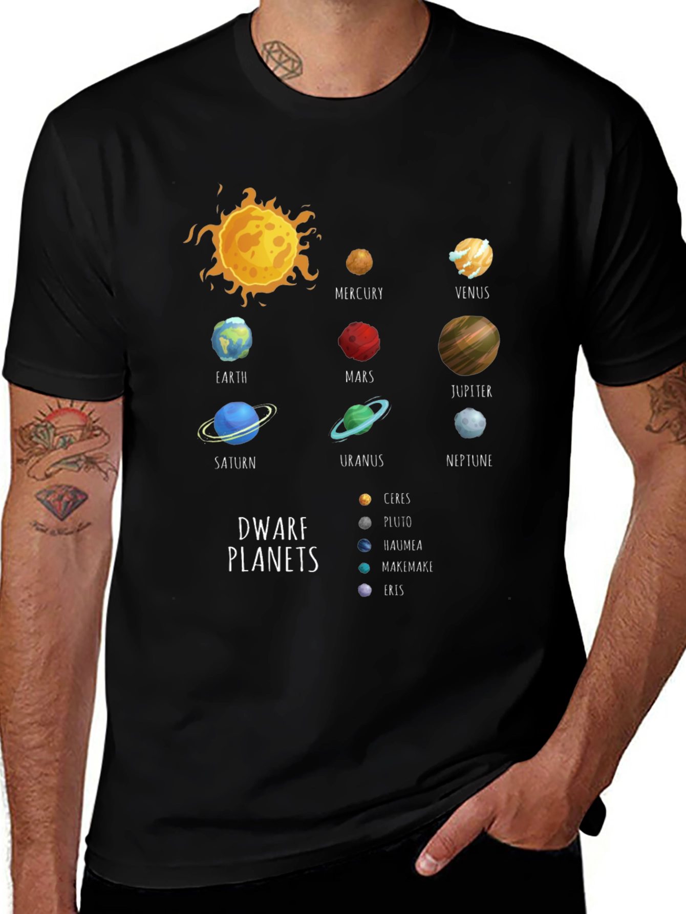 Solar System Planets Graphic Print T-Shirt