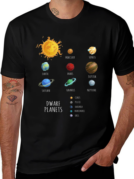 Solar System Planets Graphic Print T-Shirt