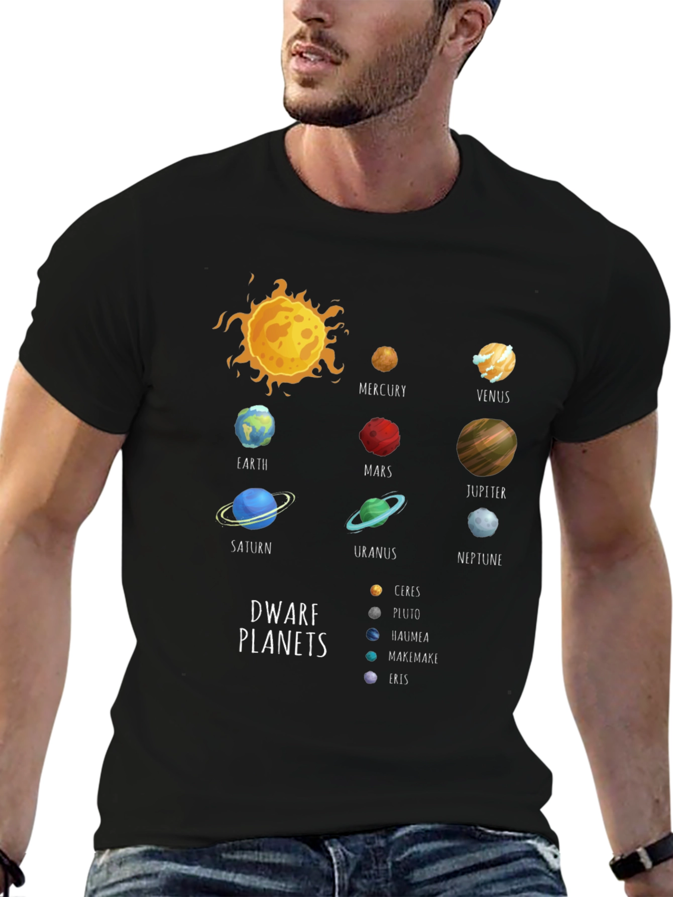 Solar System Planets Graphic Print T-Shirt