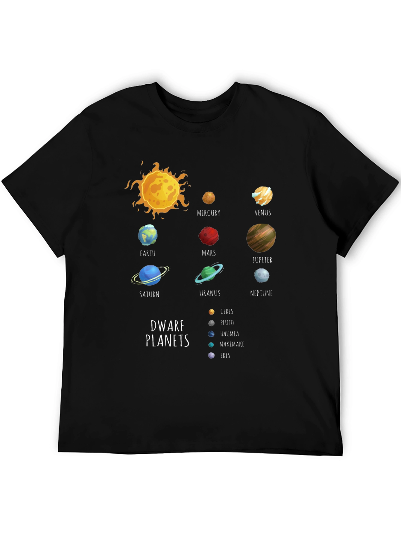 Solar System Planets Graphic Print T-Shirt