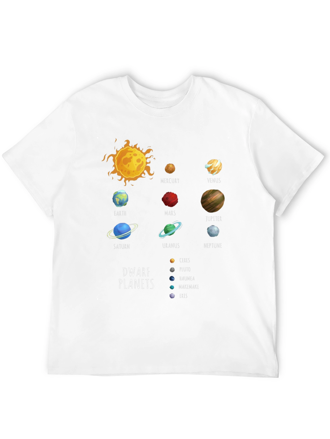 Solar System Planets Graphic Print T-Shirt
