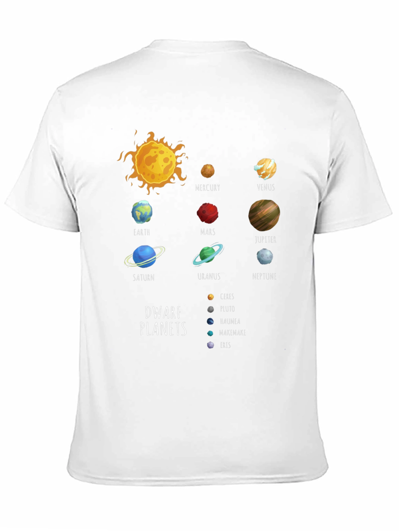 Solar System Planets Graphic Print T-Shirt