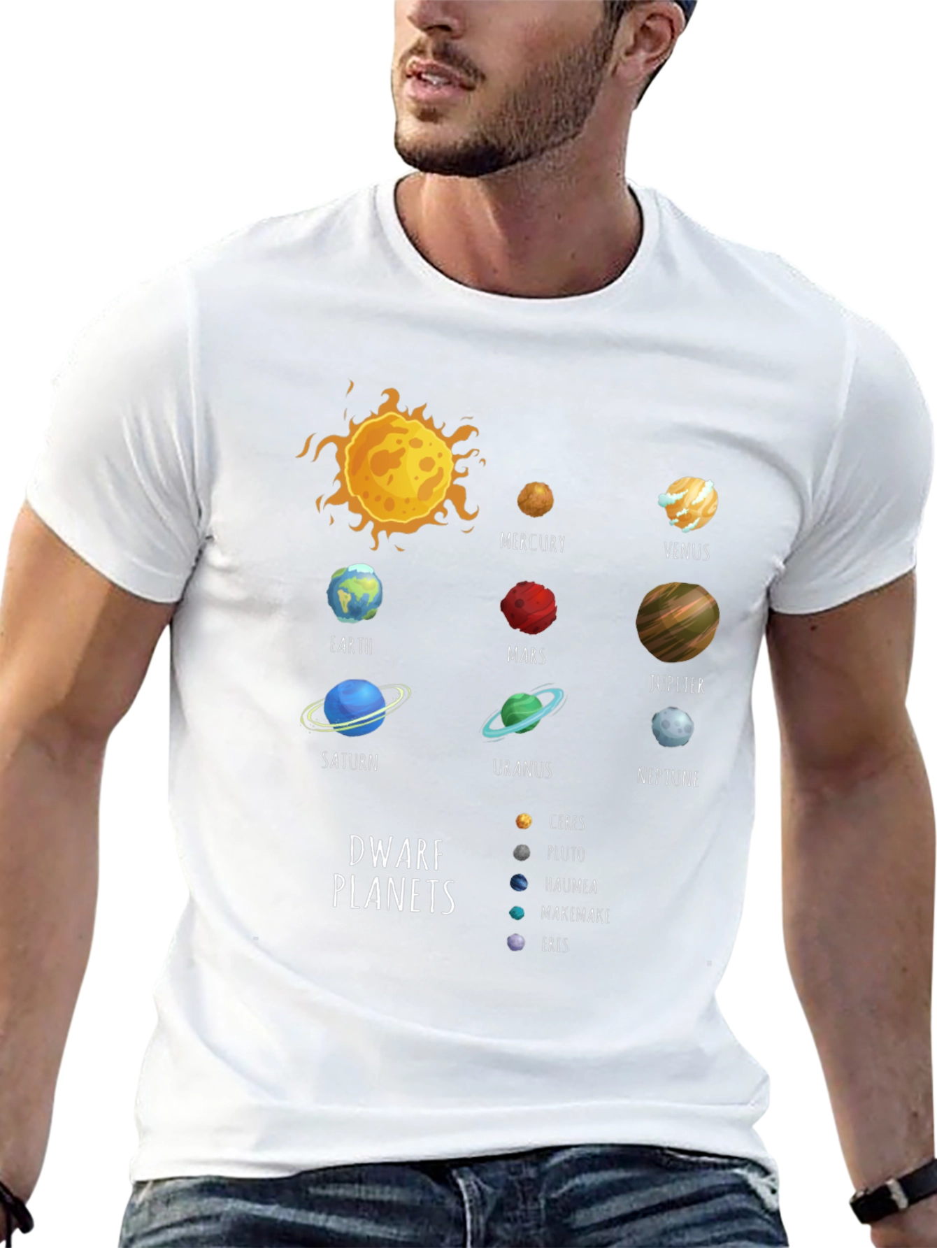 Solar System Planets Graphic Print T-Shirt