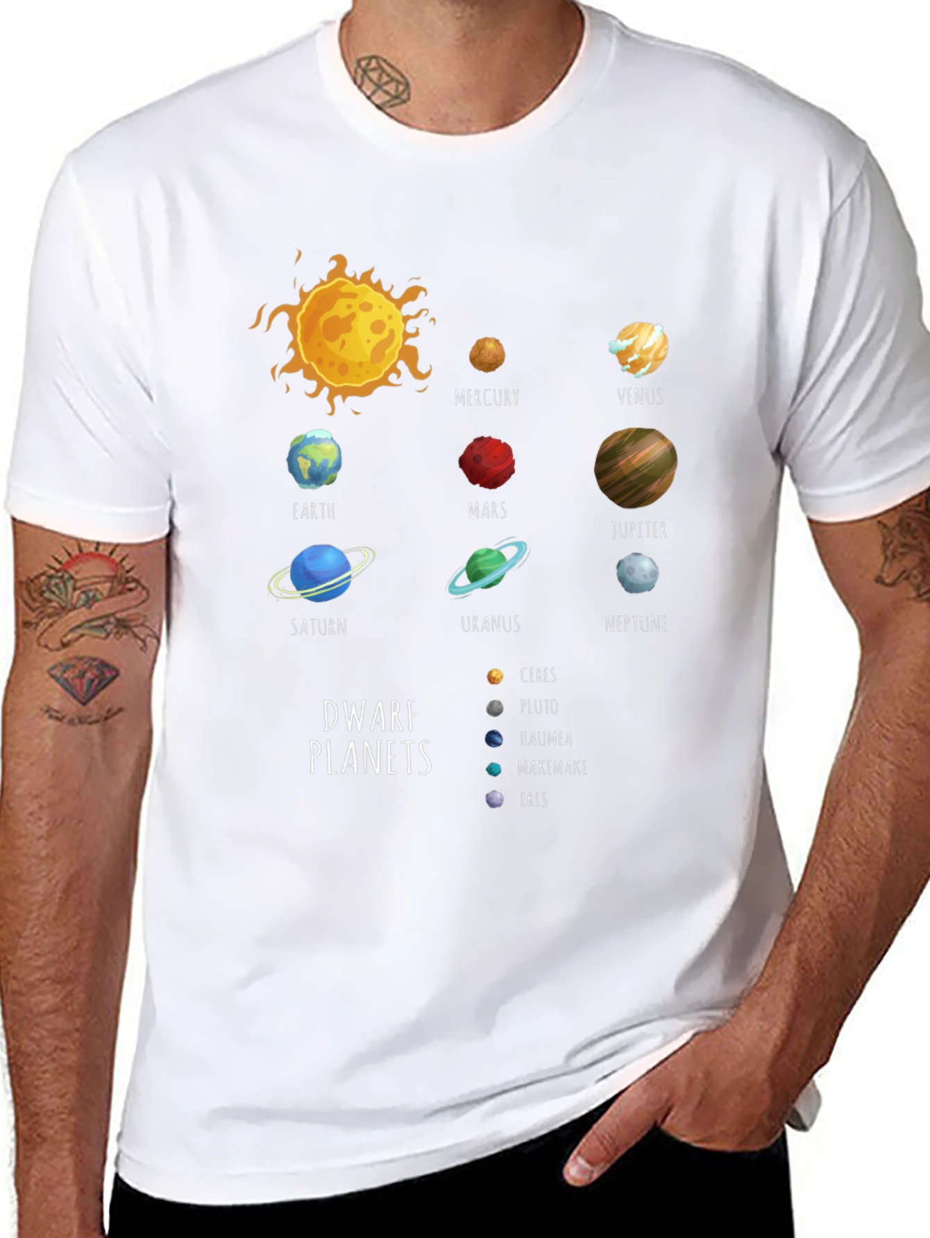 Solar System Planets Graphic Print T-Shirt