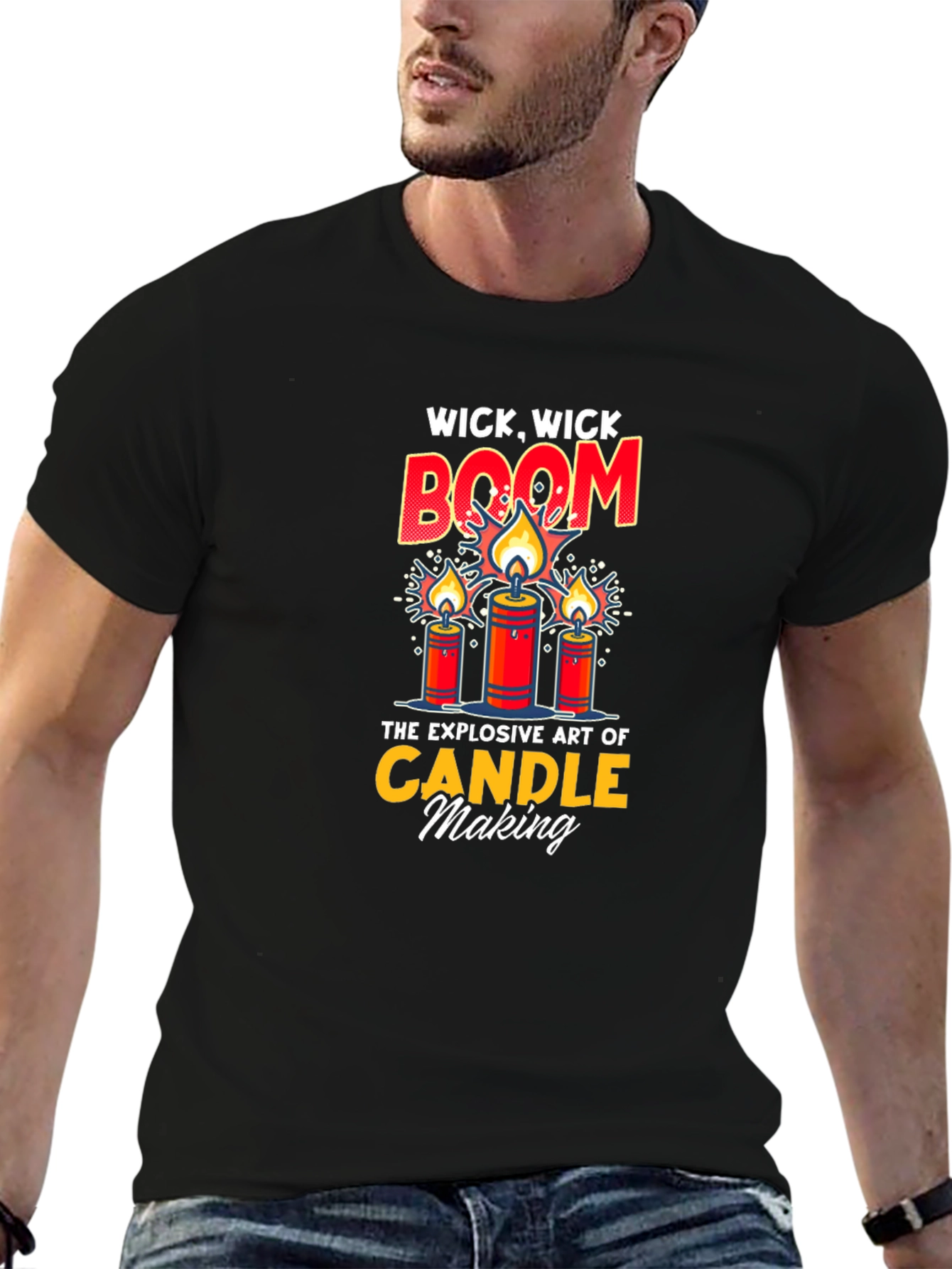 Wick Wick Boom Candle Making T-Shirt