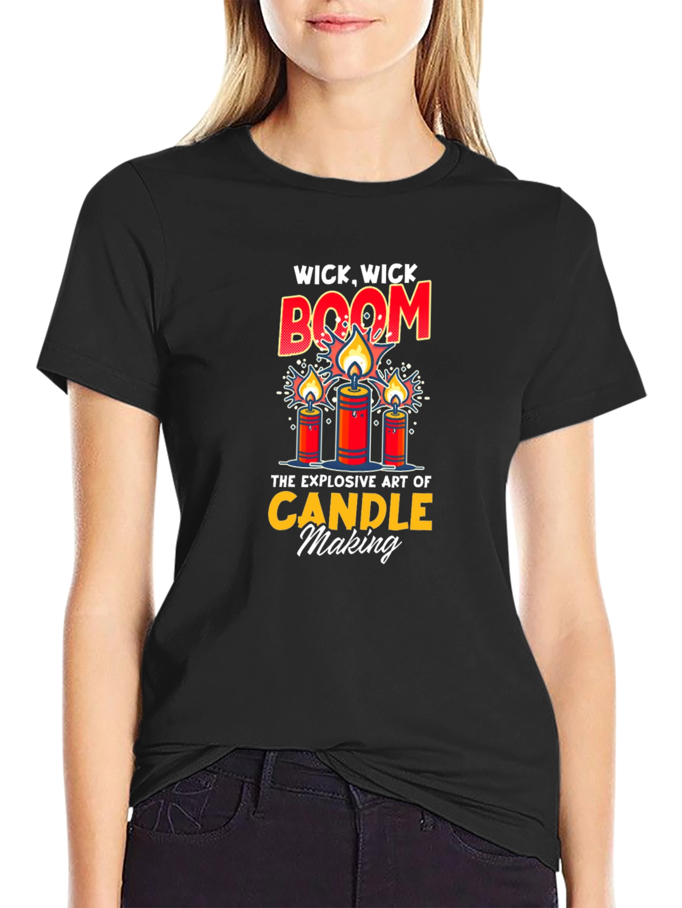 Wick Wick Boom Candle Making T-Shirt