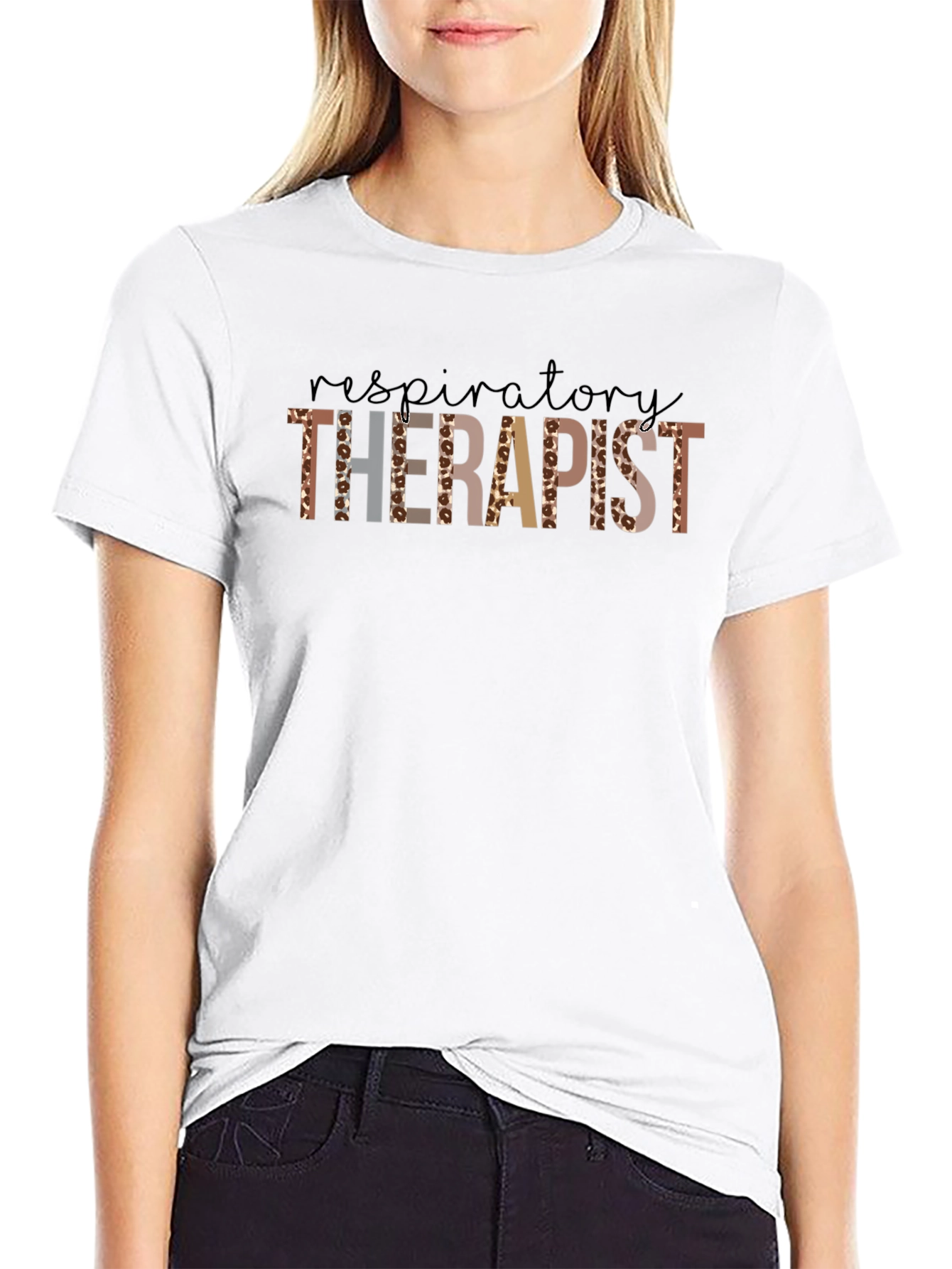 Respiratory Therapist T-Shirt Leopard Print