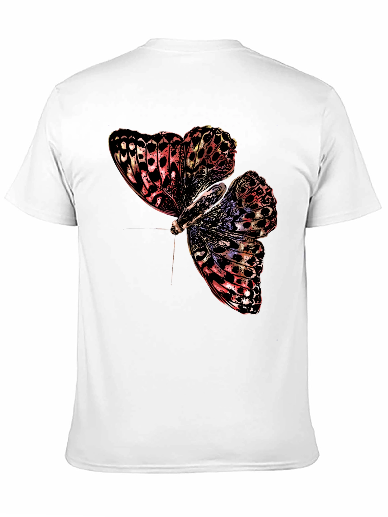 Butterfly Graphic Print Black T-Shirt
