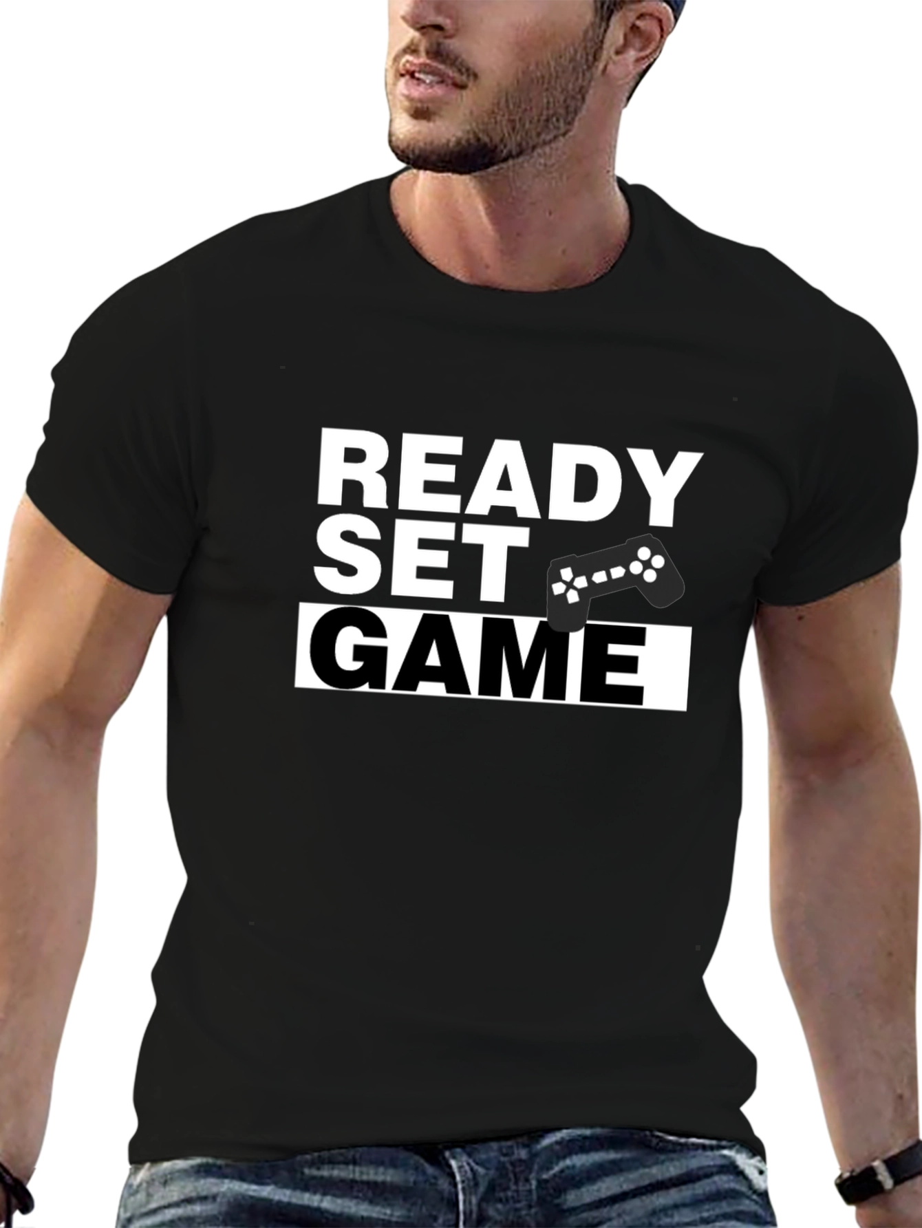Ready Set Game Black T-Shirt