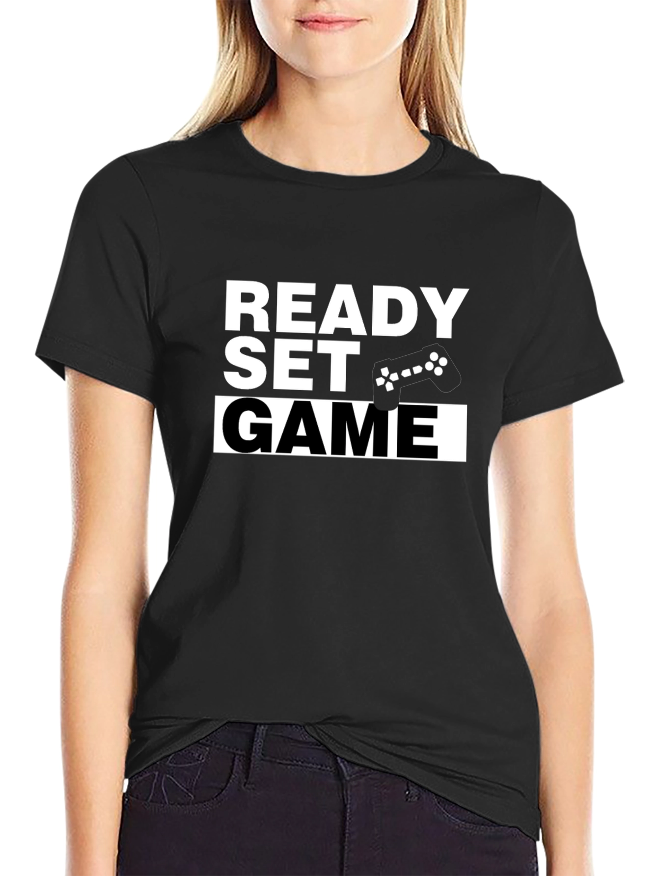 Ready Set Game Black T-Shirt