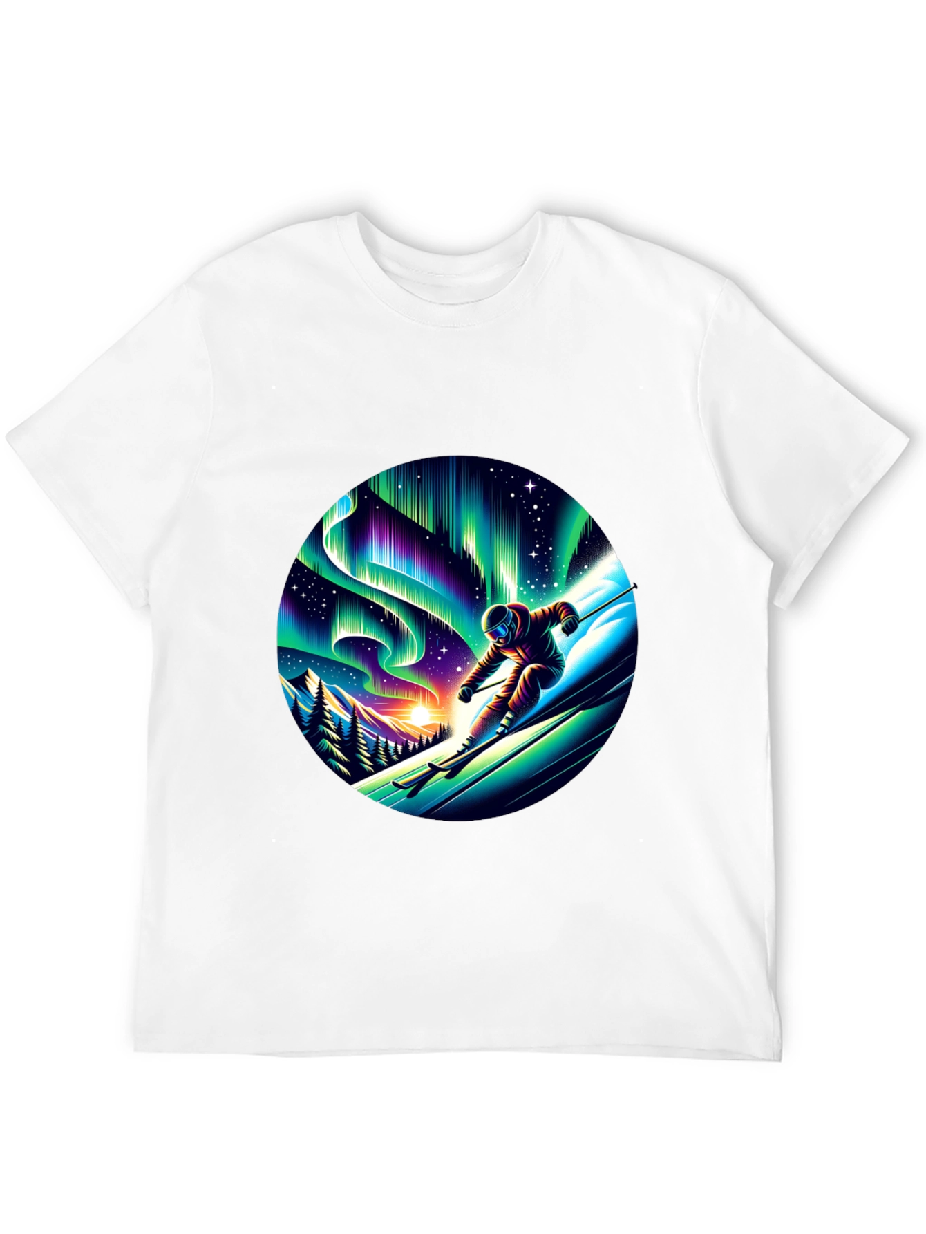 Aurora Ski T-Shirt - Vibrant Graphic Tee