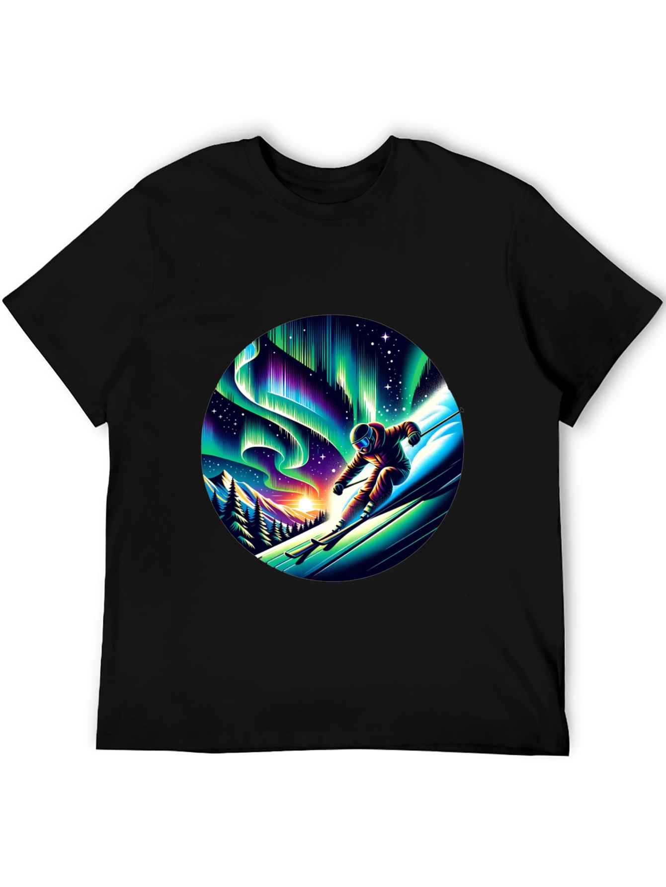 Aurora Ski T-Shirt - Vibrant Graphic Tee