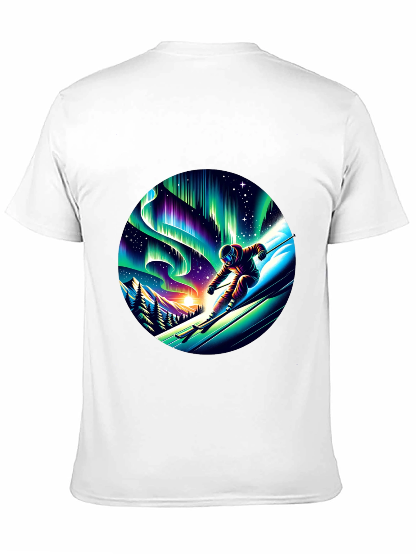 Aurora Ski T-Shirt - Vibrant Graphic Tee
