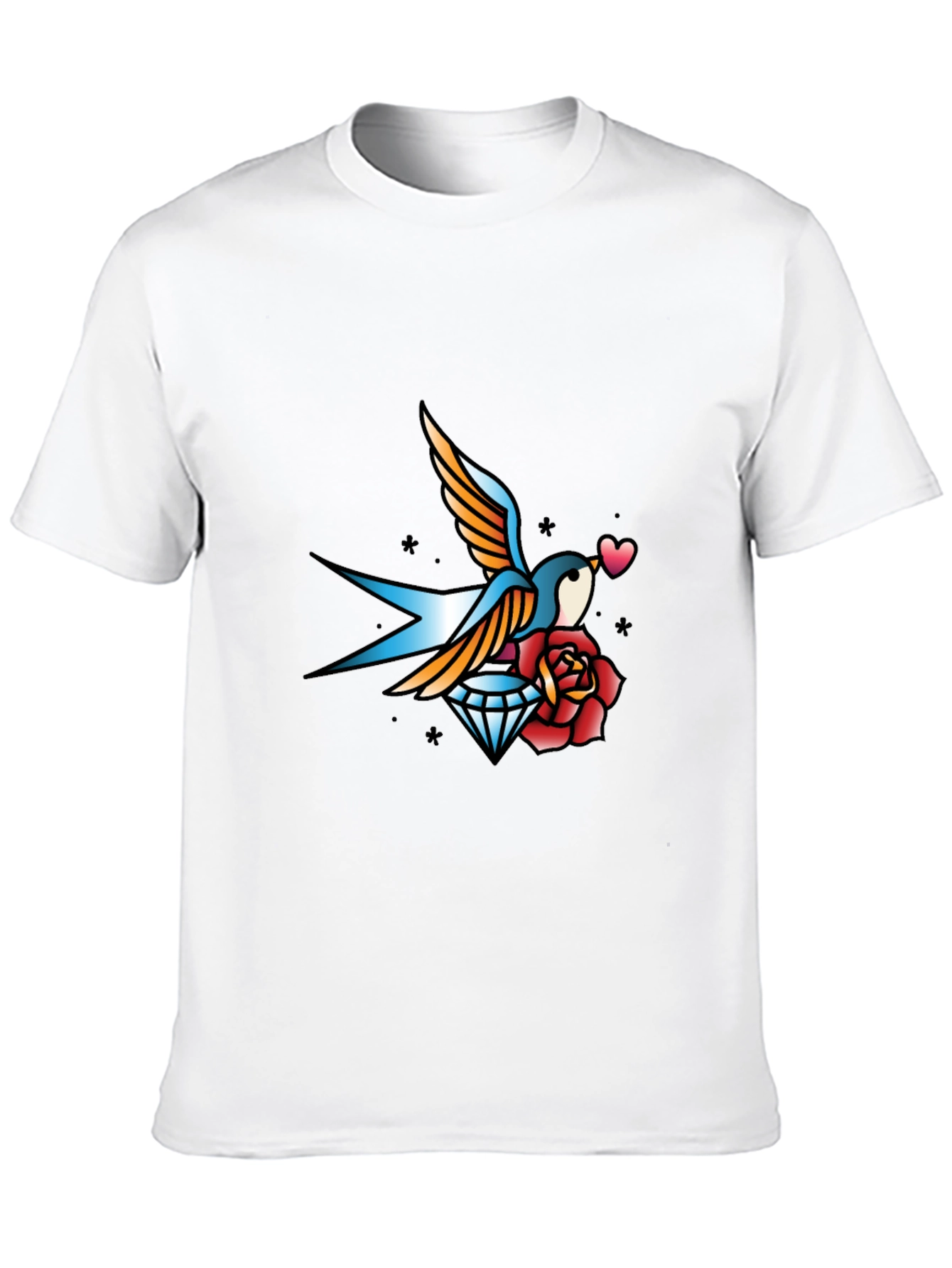 Swallow Diamond Rose Graphic Tee