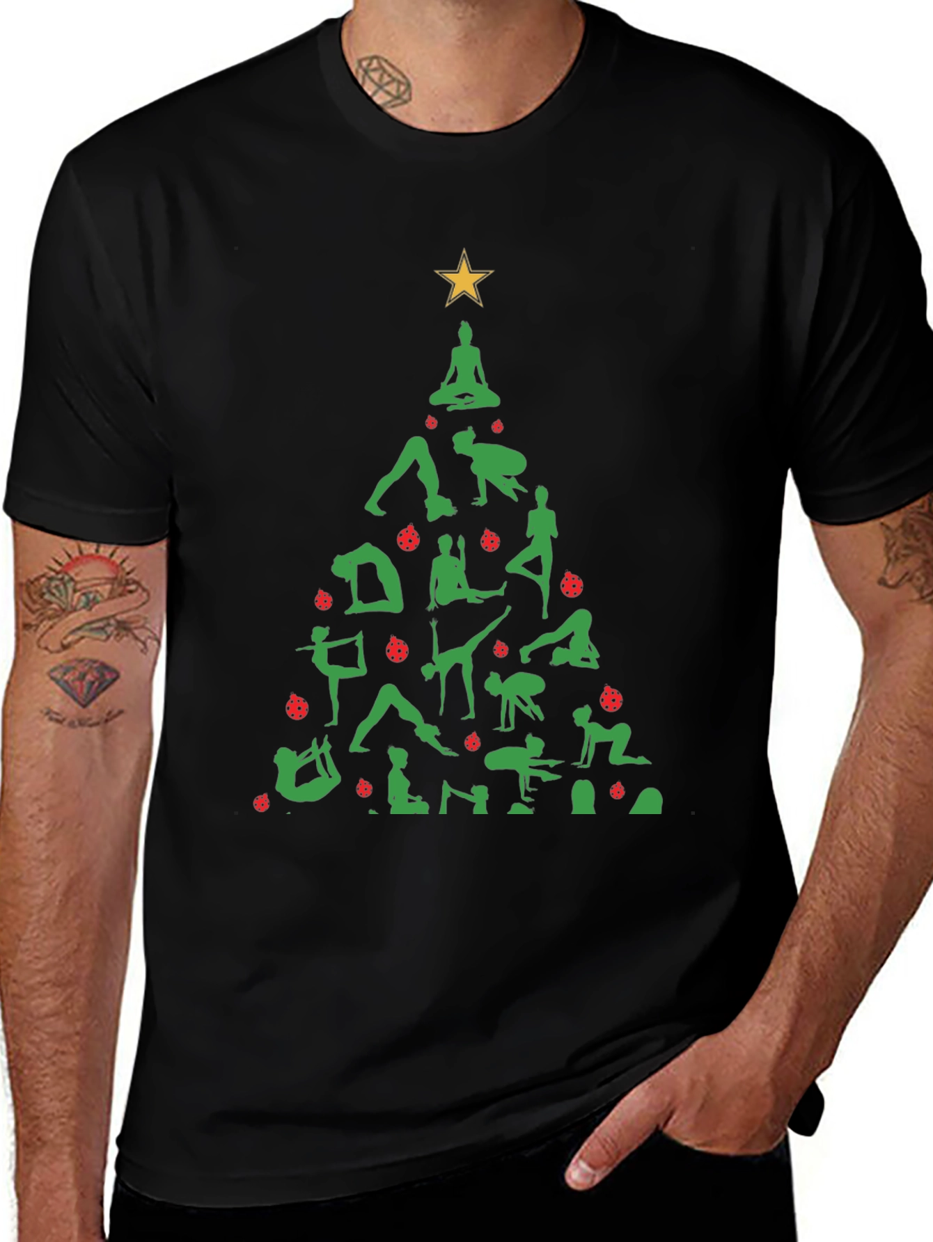Yoga Christmas Tree T-Shirt - Holiday Fun