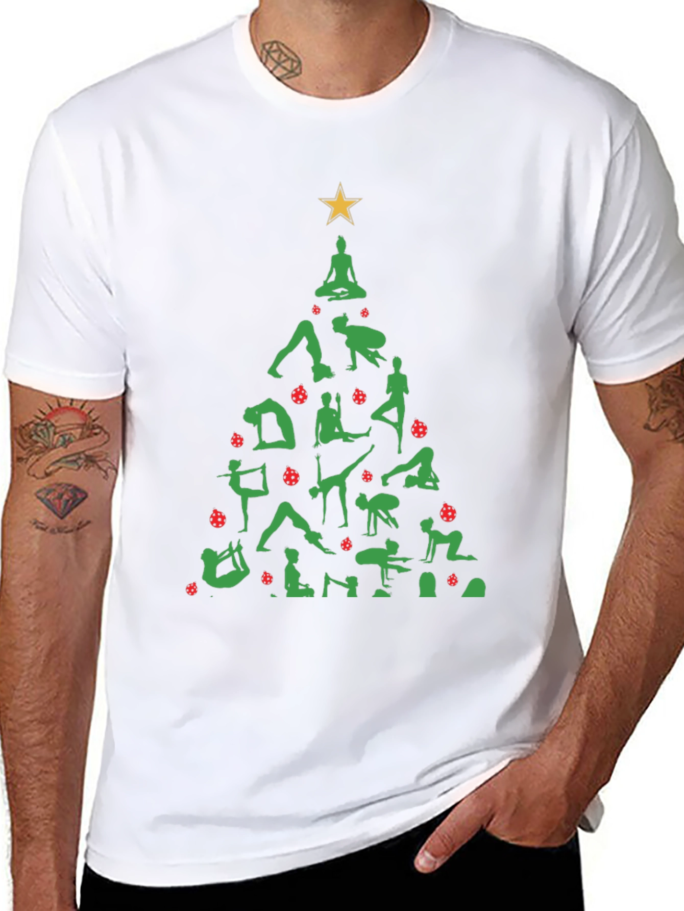 Yoga Christmas Tree T-Shirt - Holiday Fun