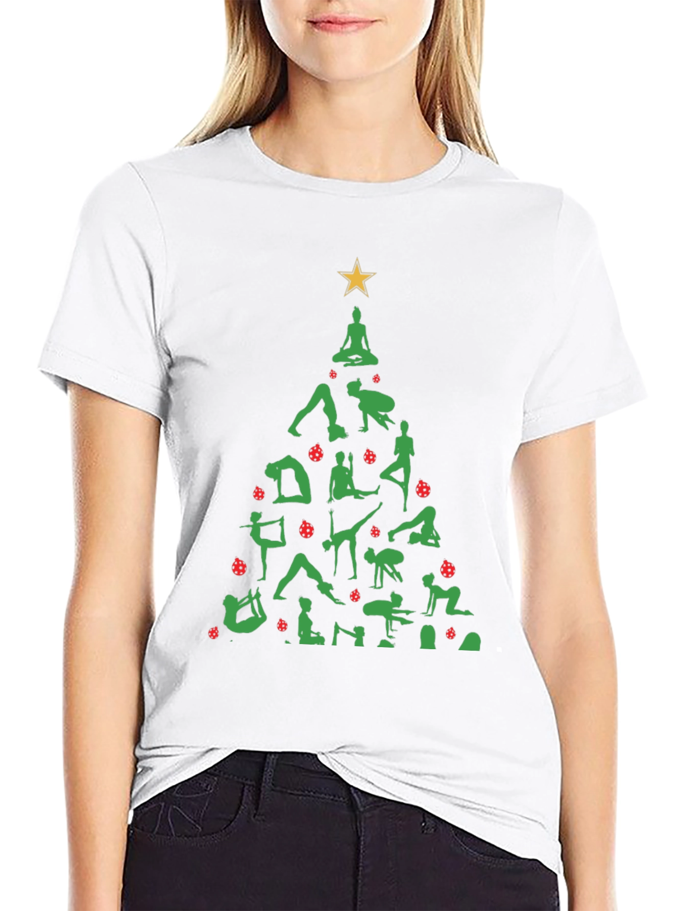 Yoga Christmas Tree T-Shirt - Holiday Fun