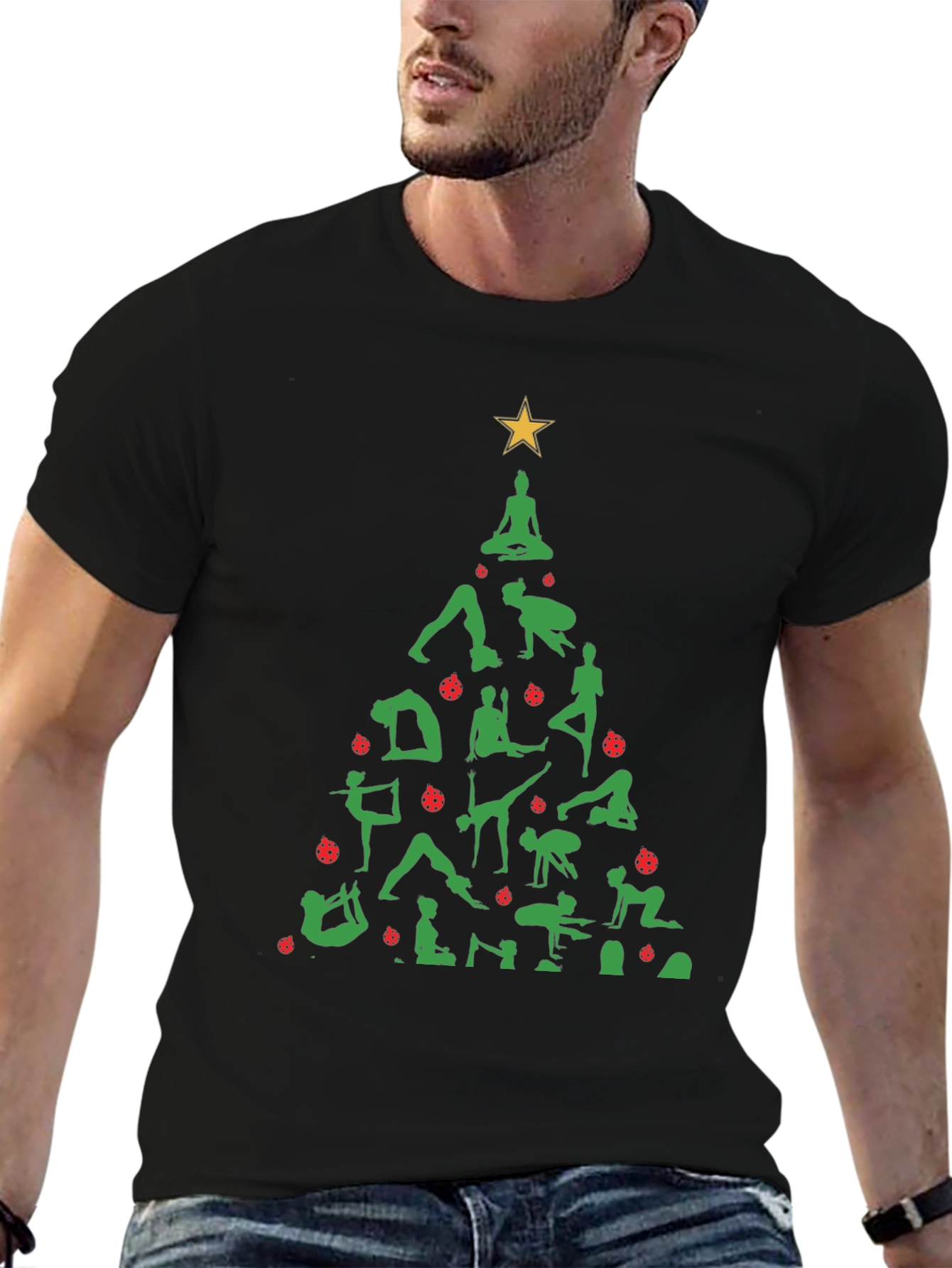 Yoga Christmas Tree T-Shirt - Holiday Fun