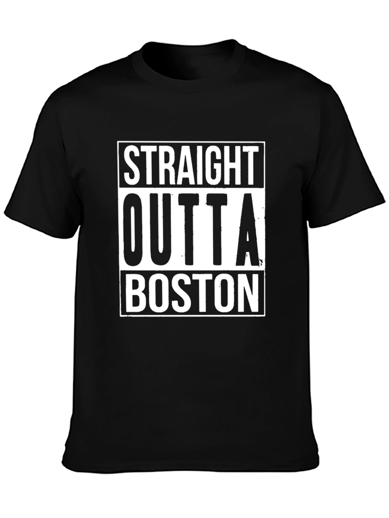 Straight Outta Boston Graphic Tee - Black