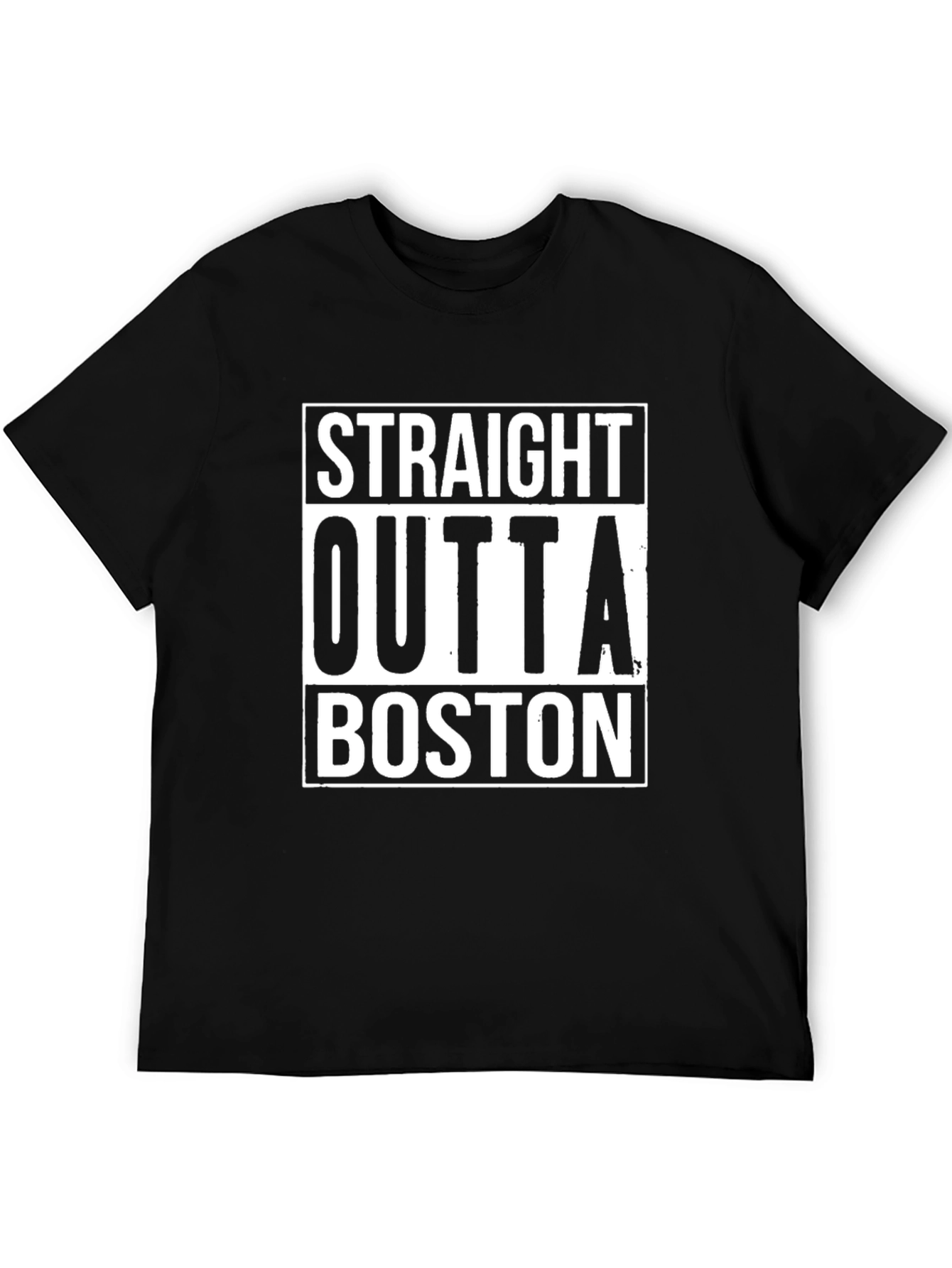 Straight Outta Boston Graphic Tee - Black