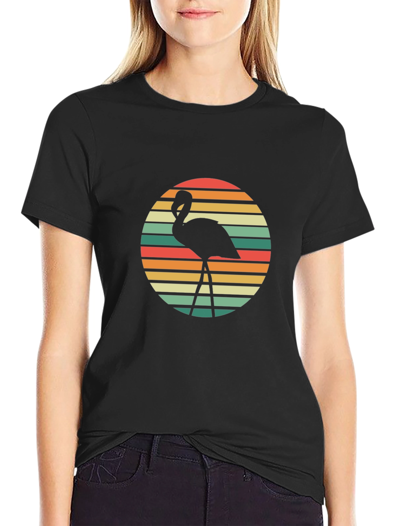 Retro Flamingo Graphic Tee - Stylish Casual Wear