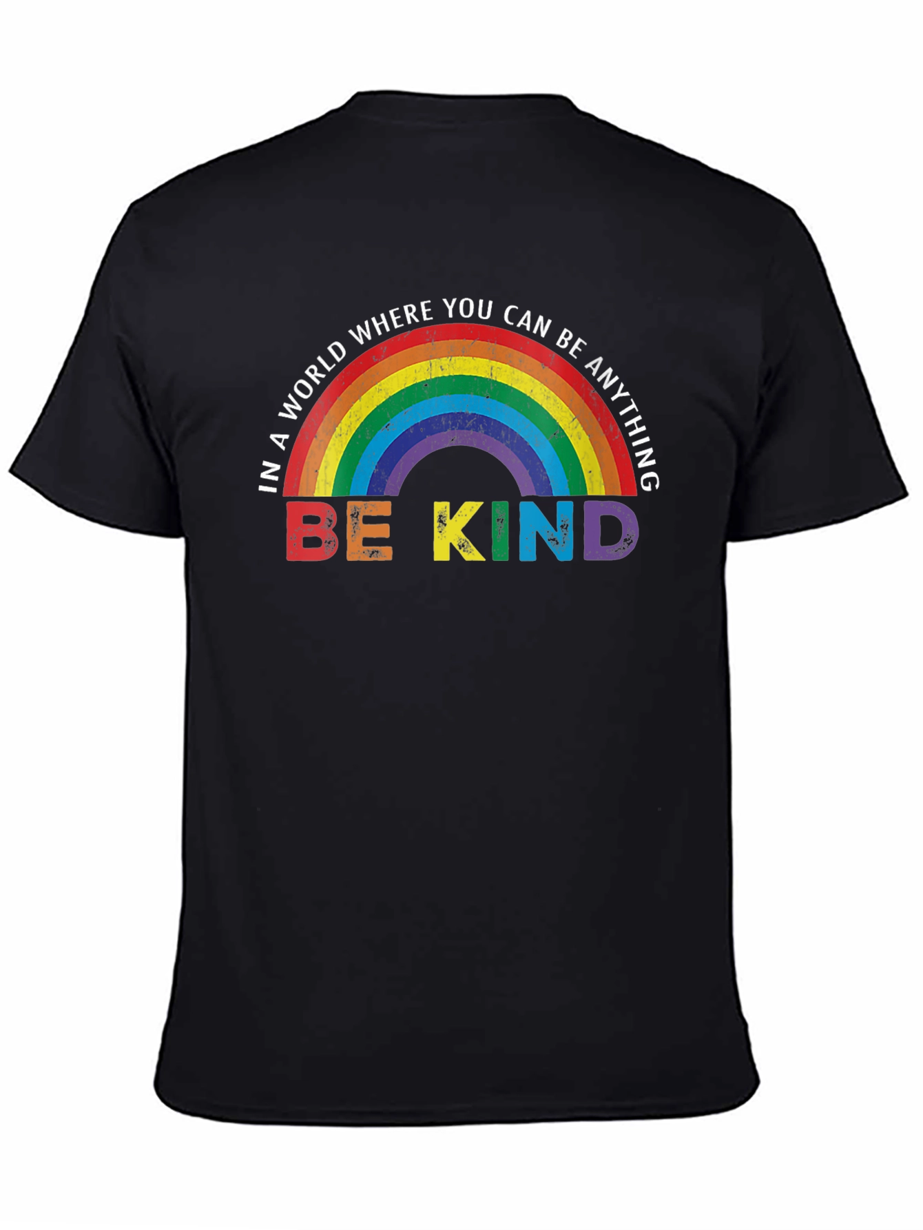 Be Kind Rainbow Graphic T-Shirt