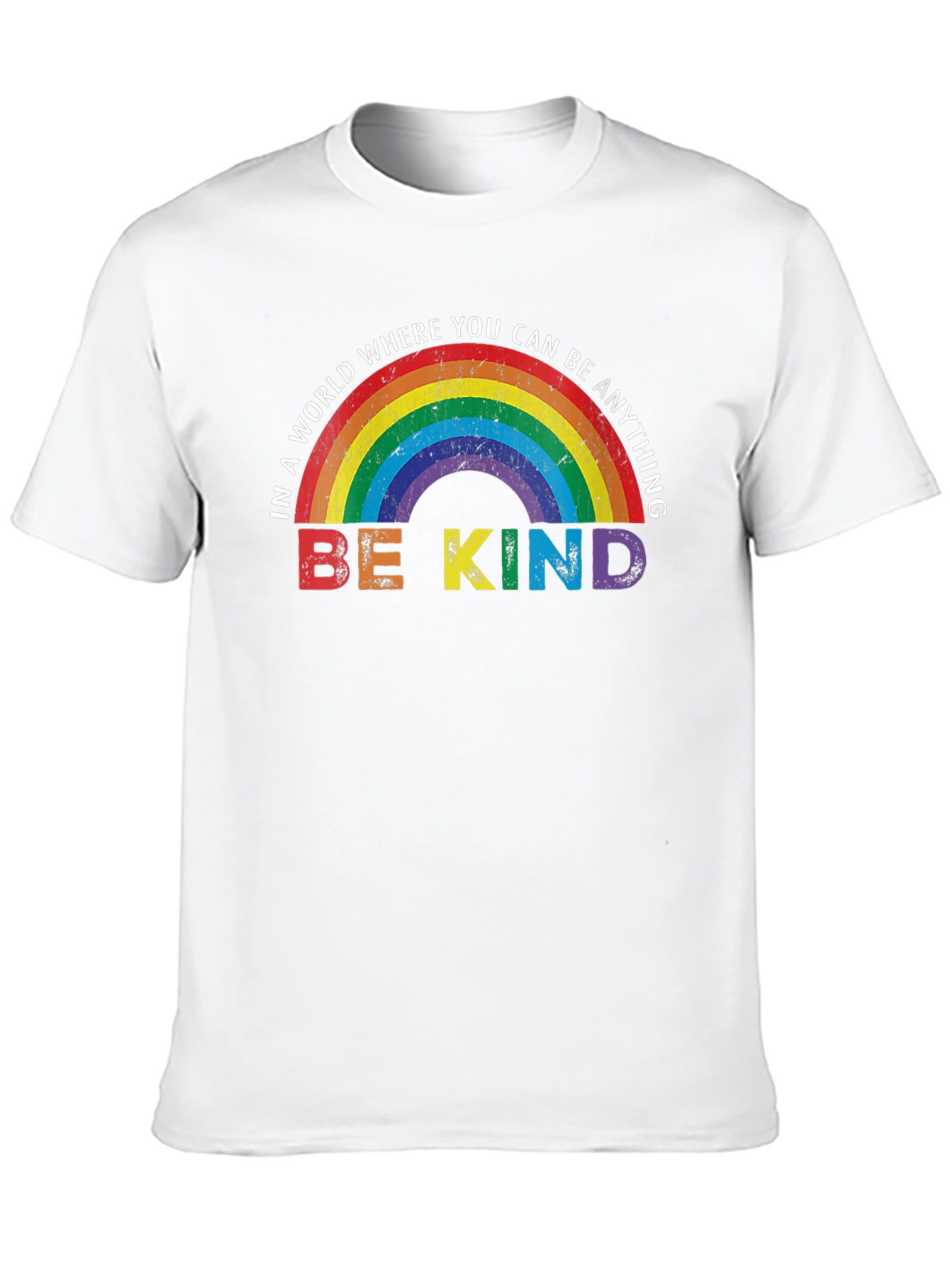 Be Kind Rainbow Graphic T-Shirt