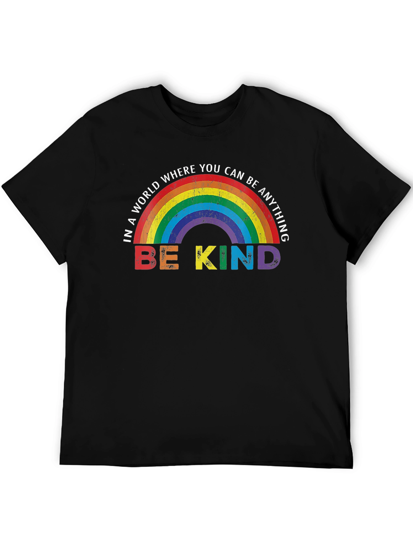 Be Kind Rainbow Graphic T-Shirt