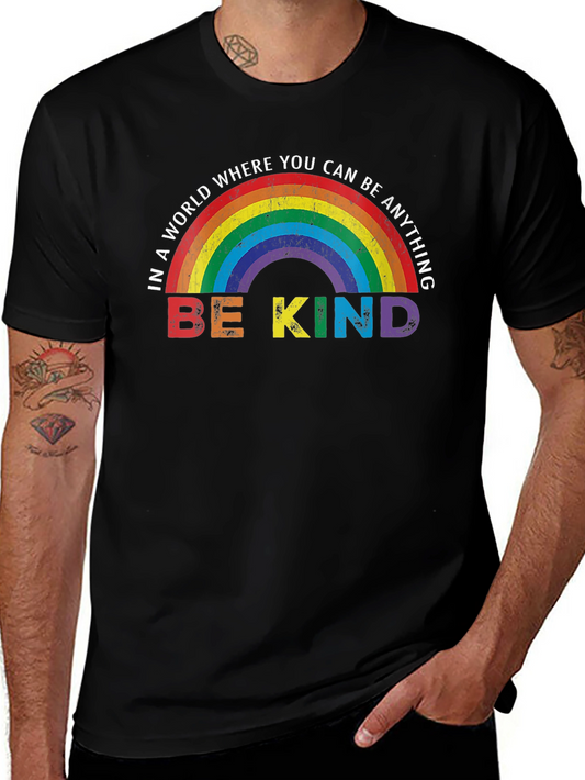 Be Kind Rainbow Graphic T-Shirt