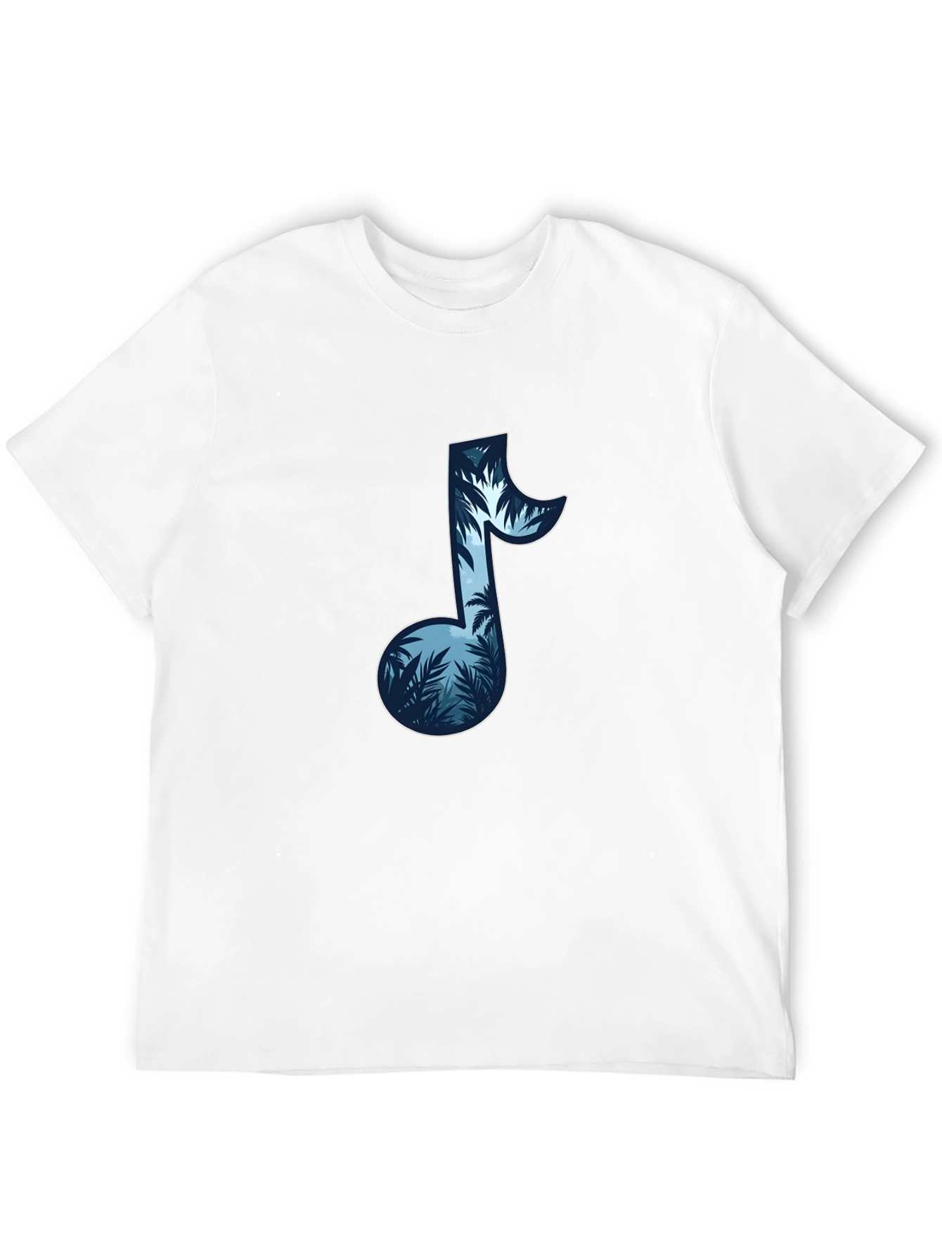 Tropical Music Note Graphic T-Shirt