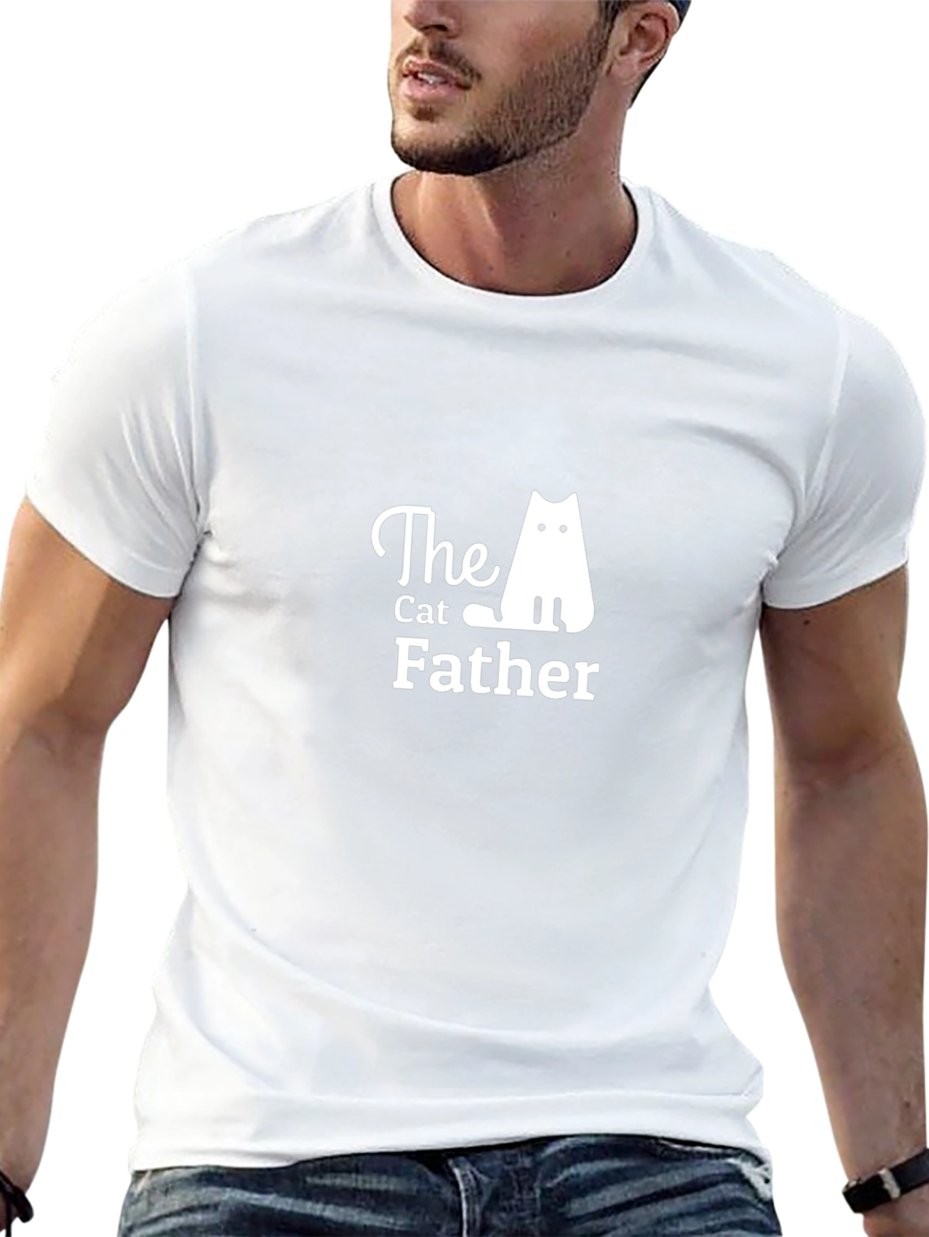 The Cat Father Graphic Tee - Black