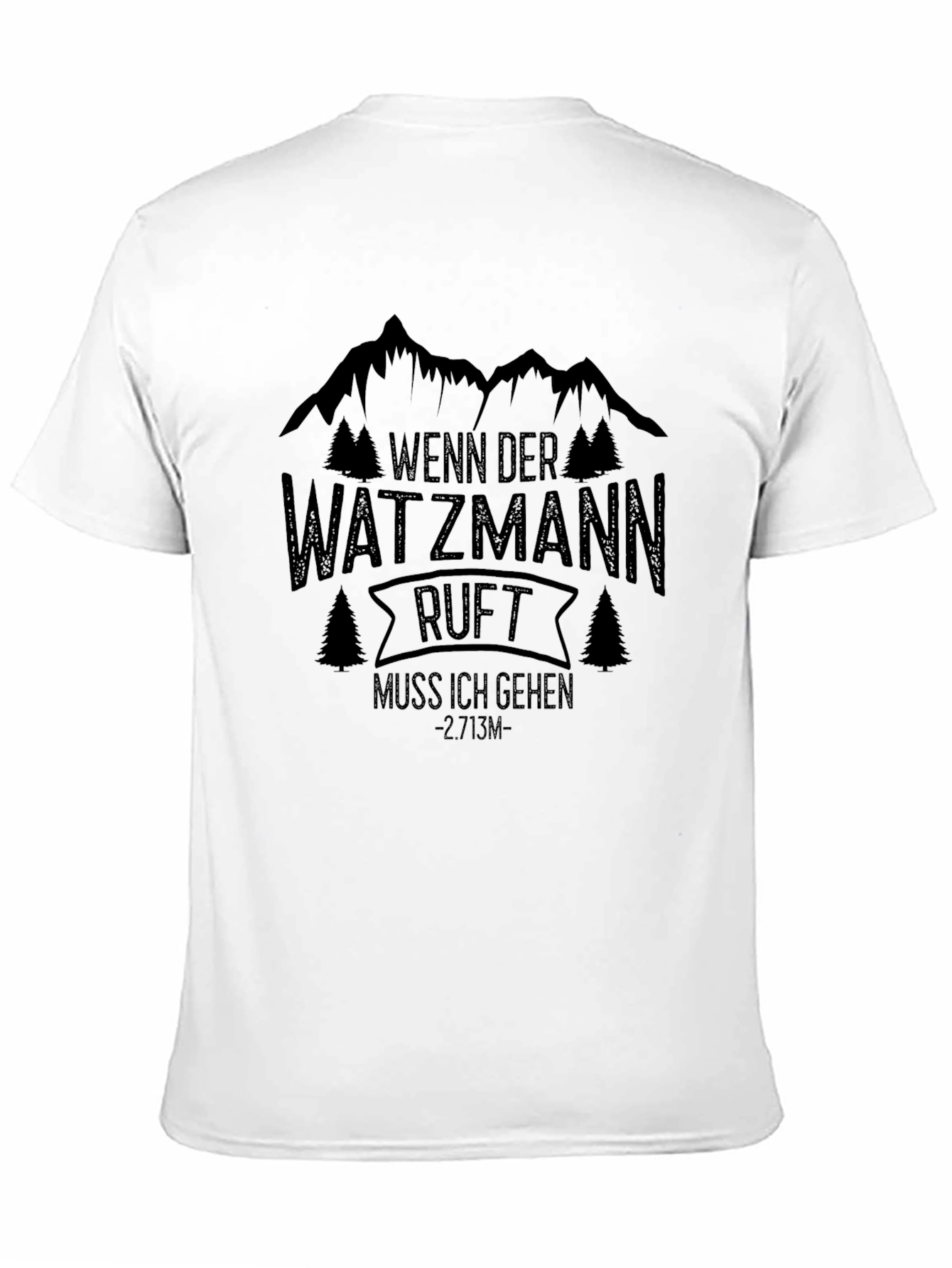 Watzmann Calling Mens Black Graphic Tee