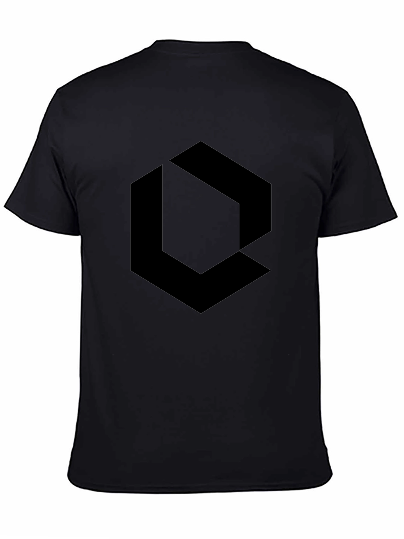 Black Geometric Graphic Tee - Modern Style