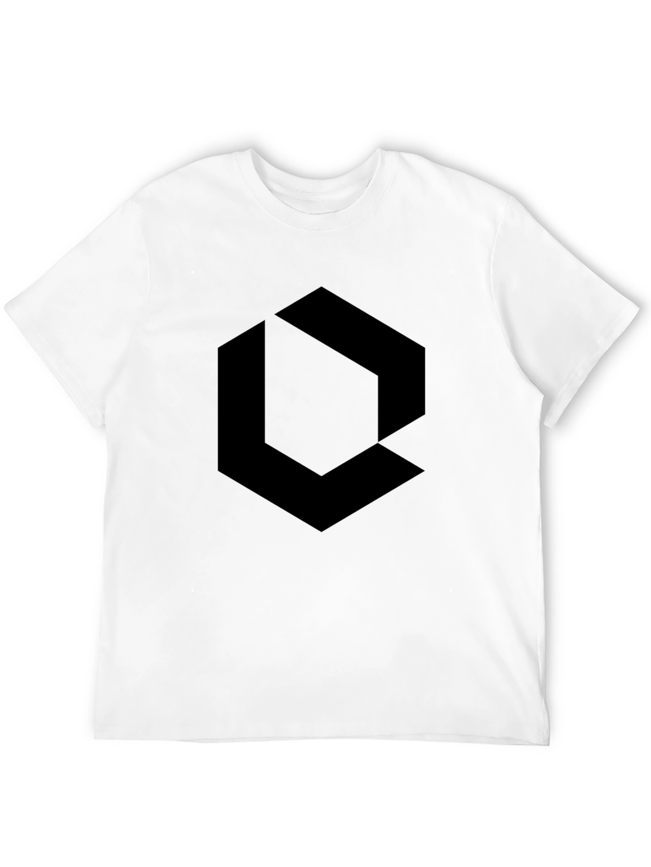 Black Geometric Graphic Tee - Modern Style