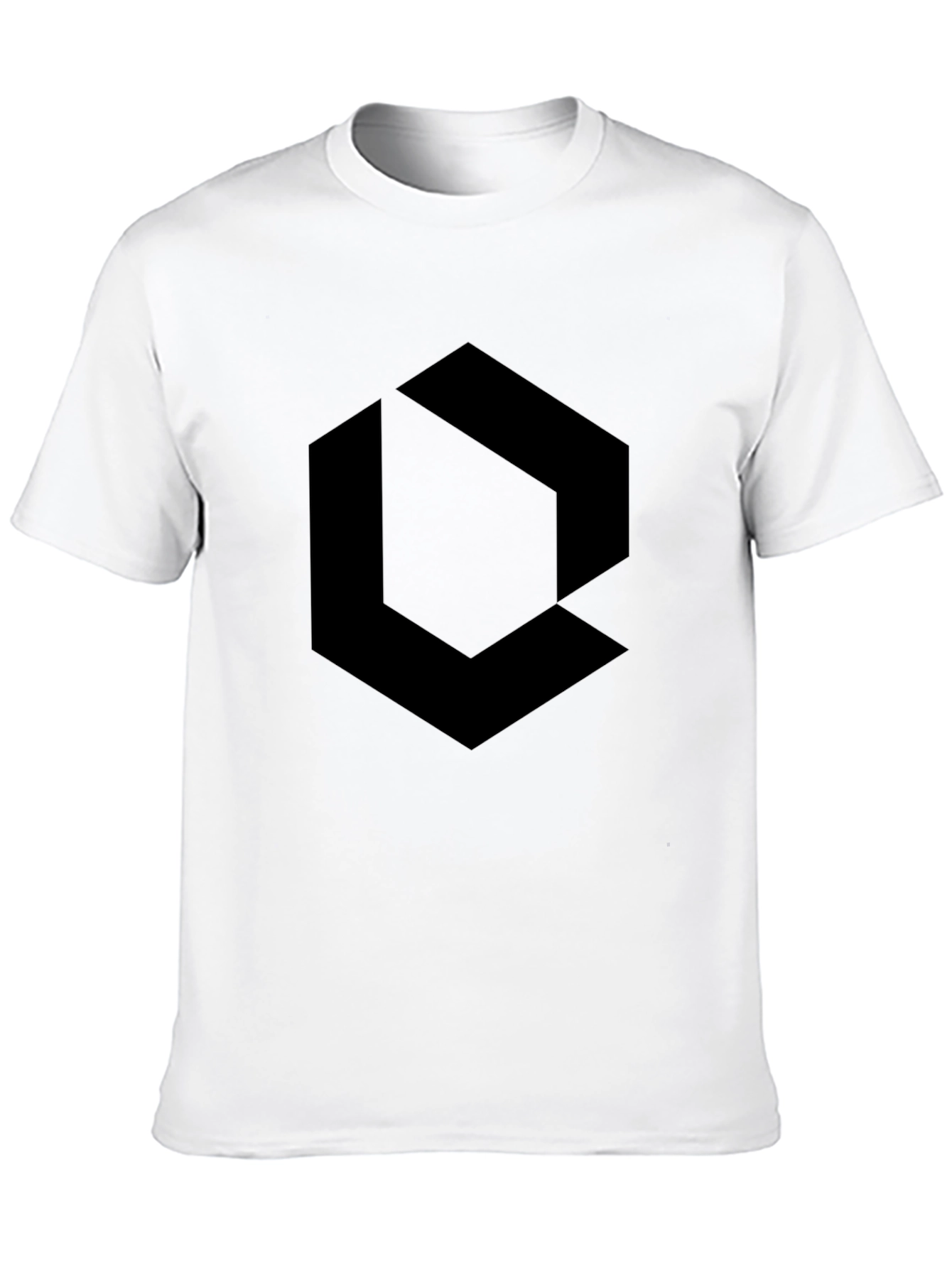 Black Geometric Graphic Tee - Modern Style