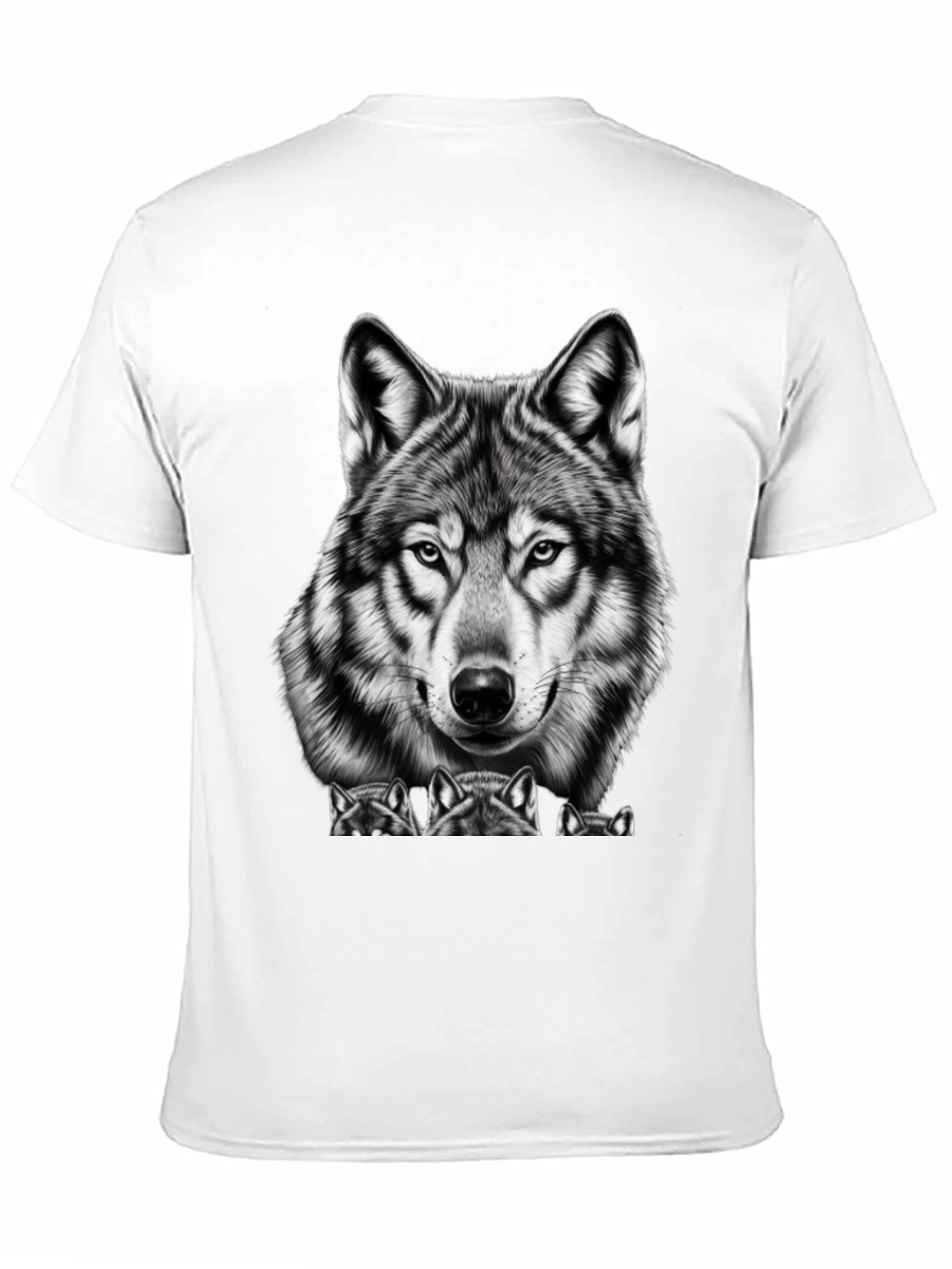 Wolf Graphic Tee - Black Crew Neck T-Shirt