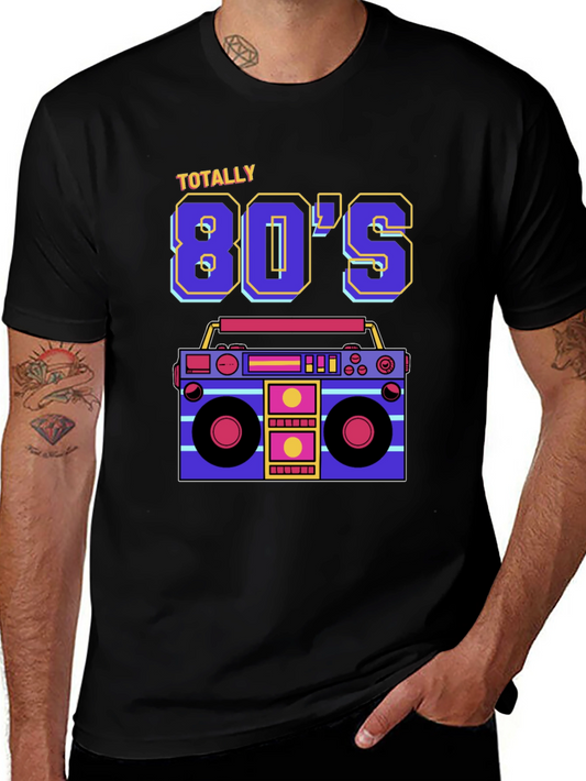 Totally 80s Retro Boombox Graphic Tee