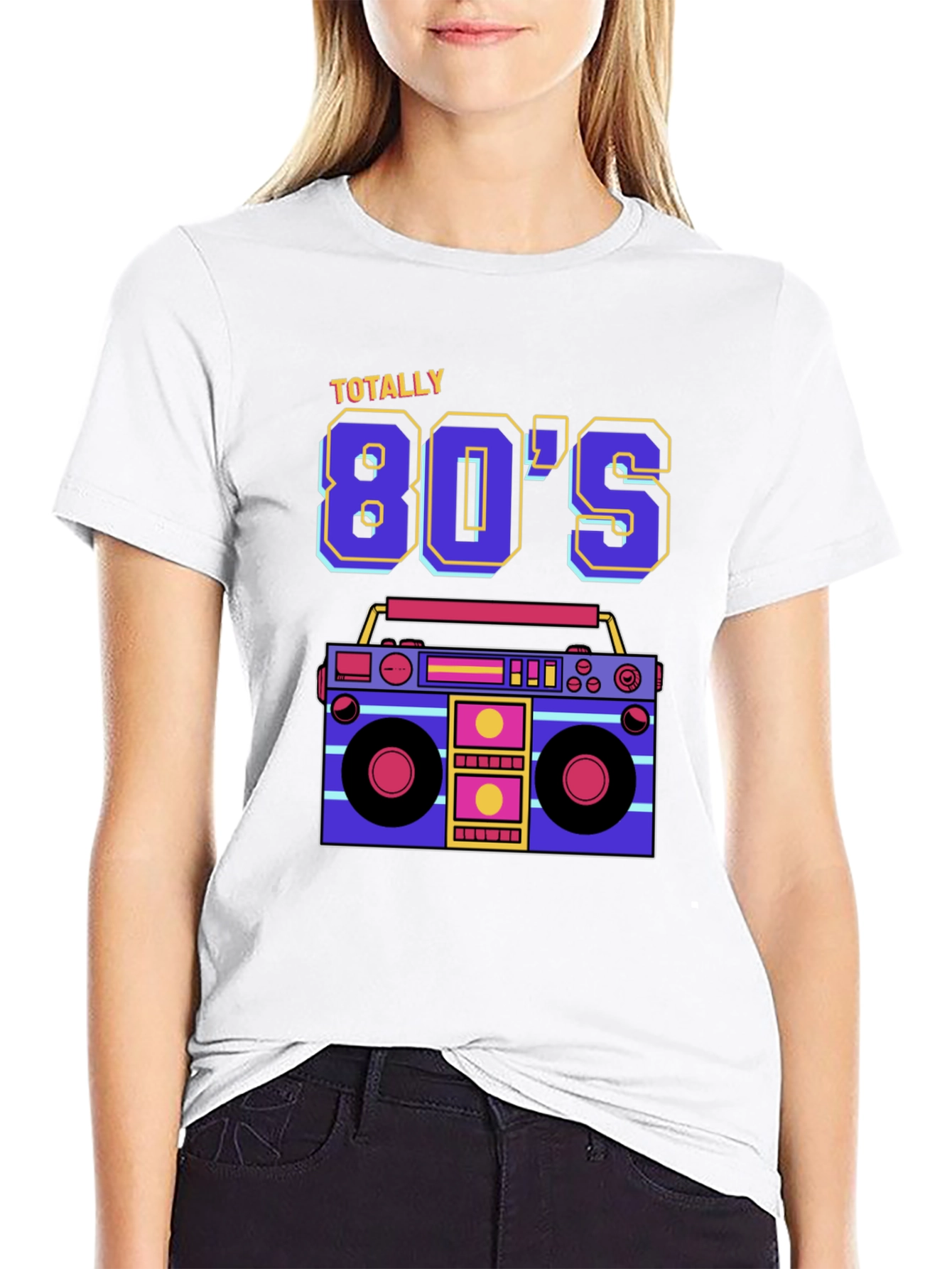 Totally 80s Retro Boombox Graphic Tee