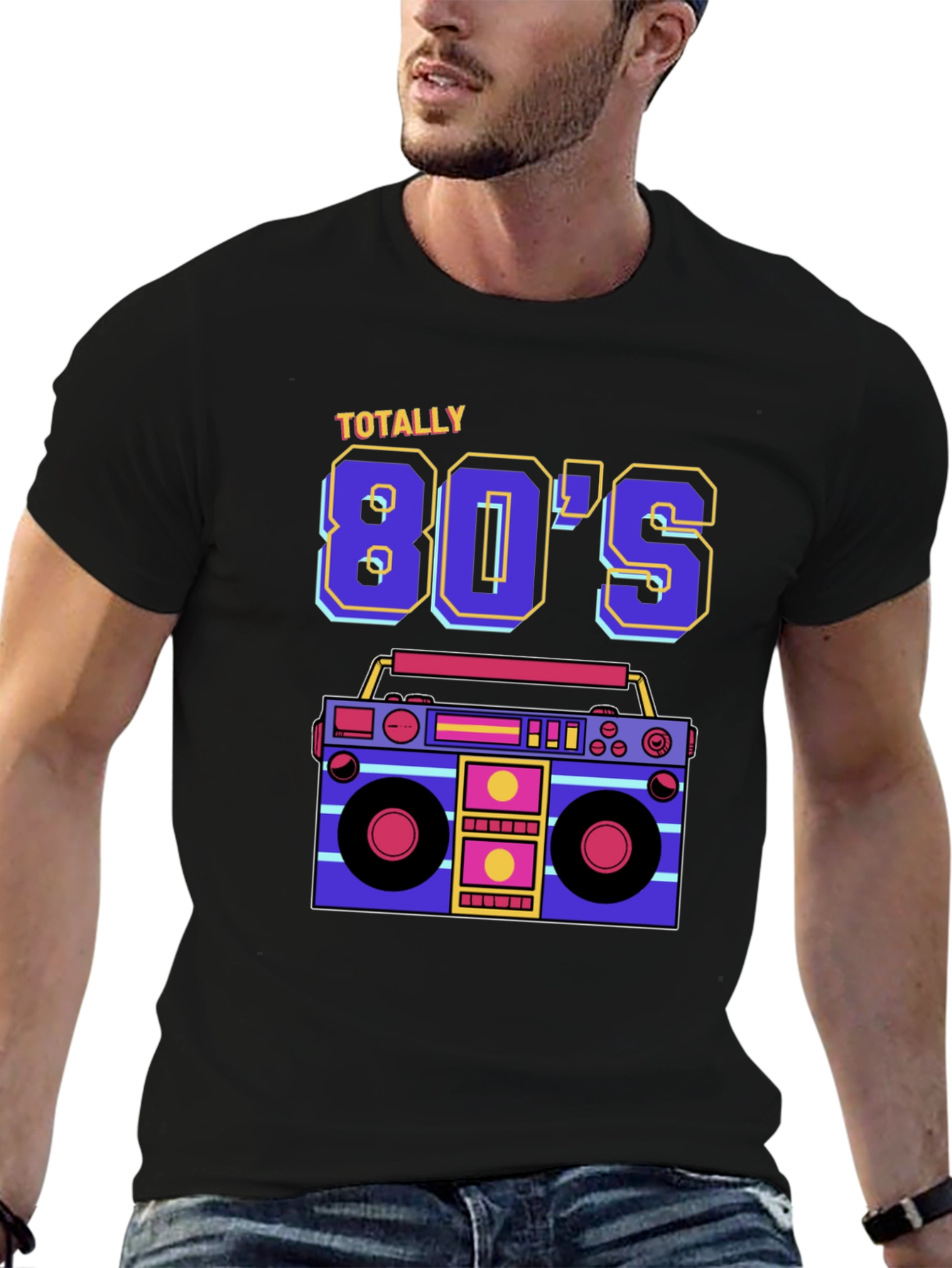 Totally 80s Retro Boombox Graphic Tee