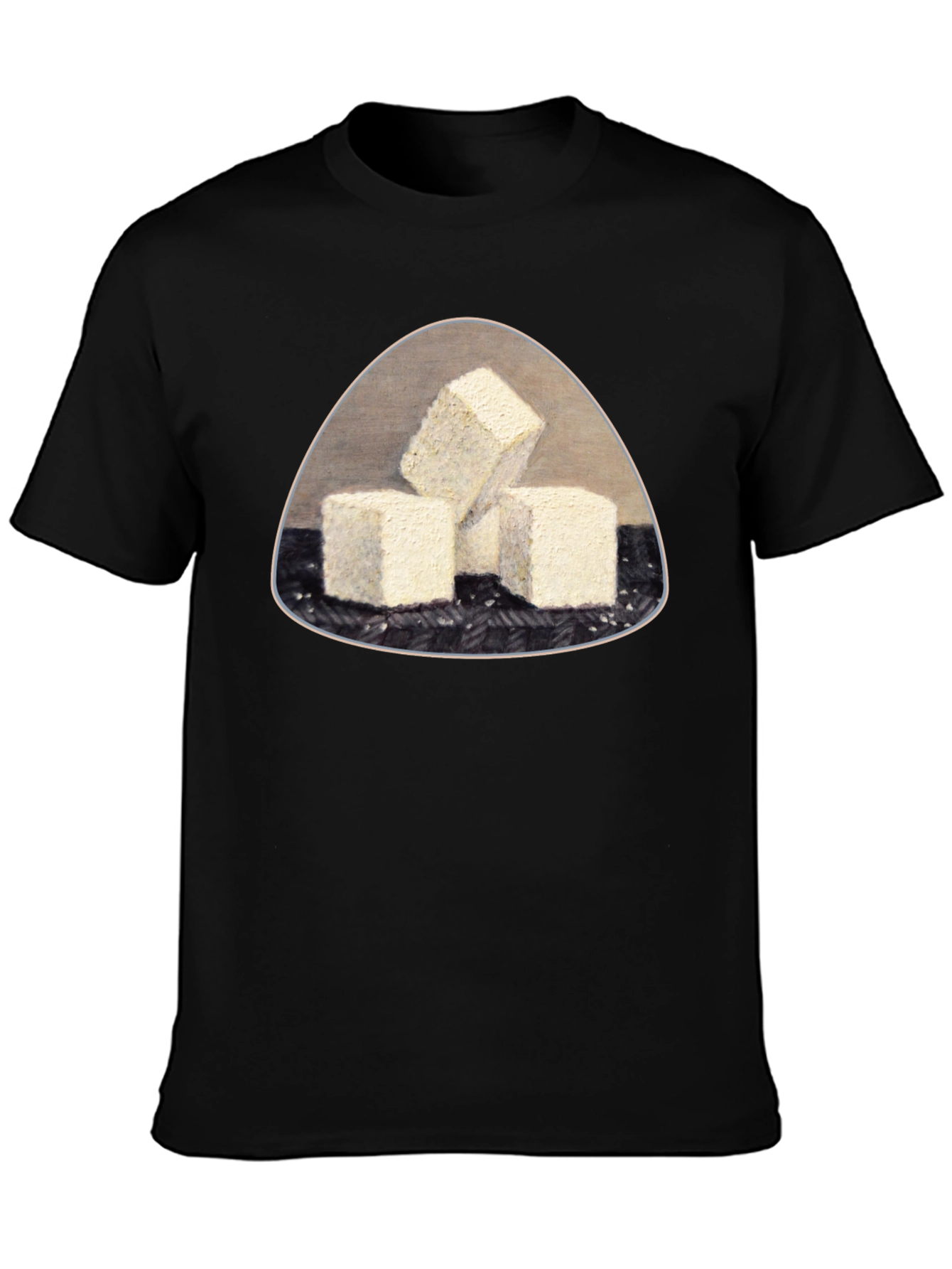 Tofu Cubes Graphic T-Shirt - Black