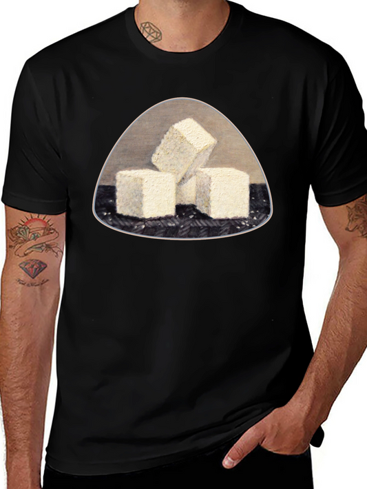 Tofu Cubes Graphic T-Shirt - Black