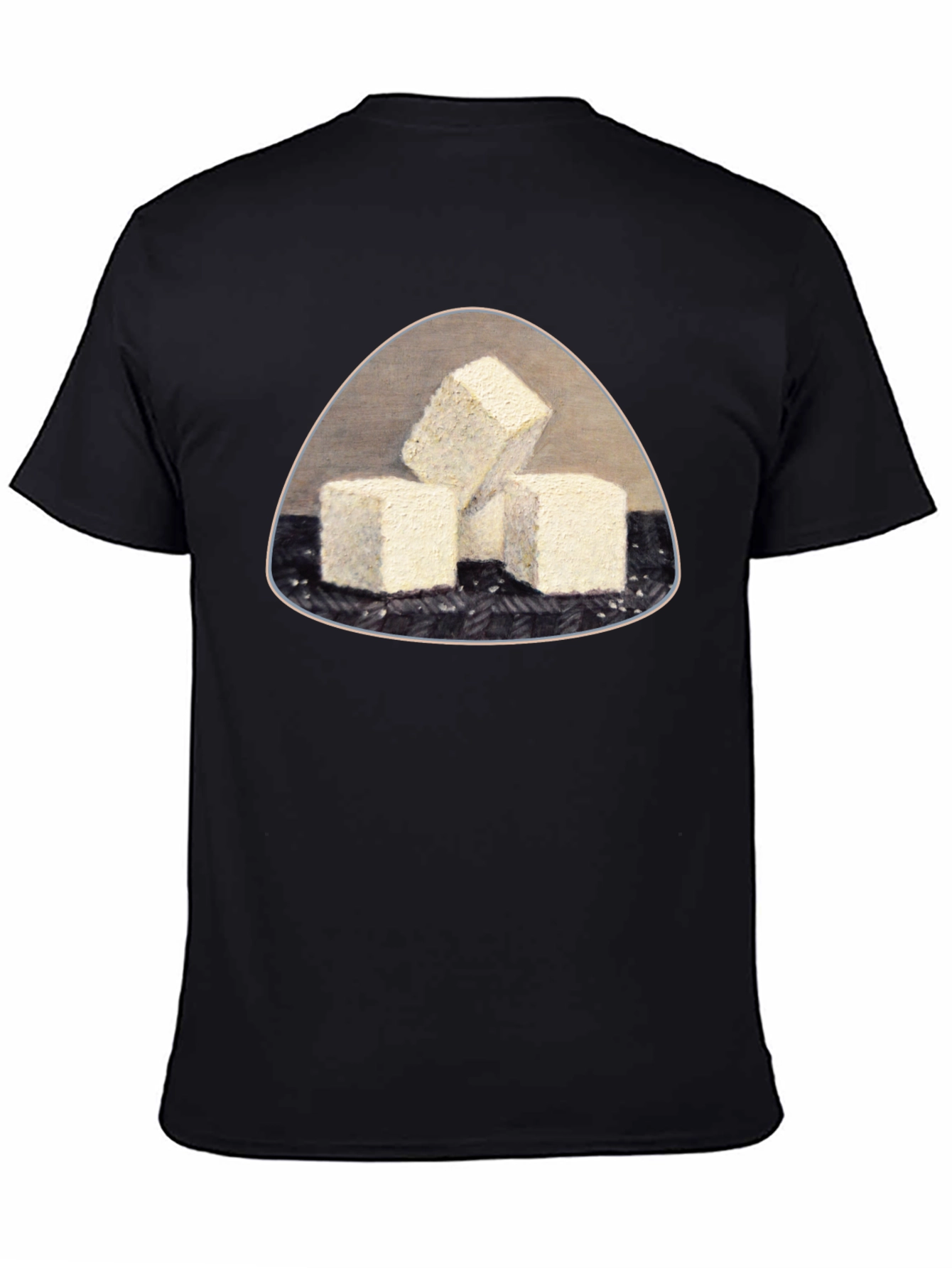 Tofu Cubes Graphic T-Shirt - Black