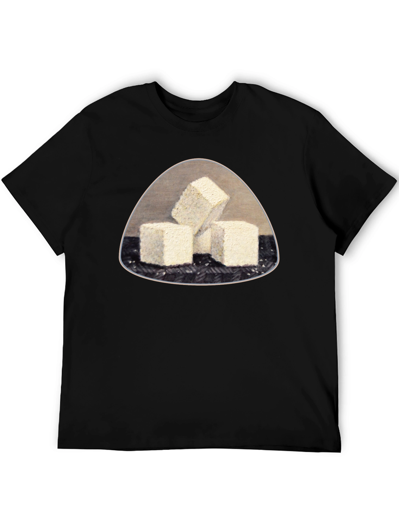 Tofu Cubes Graphic T-Shirt - Black