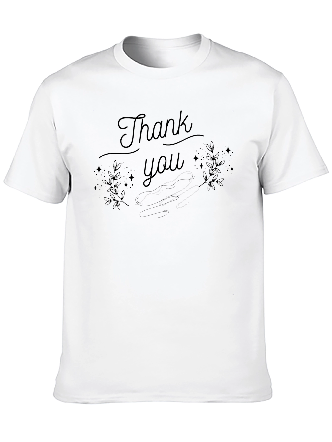 Thank You Graphic Black T-Shirt