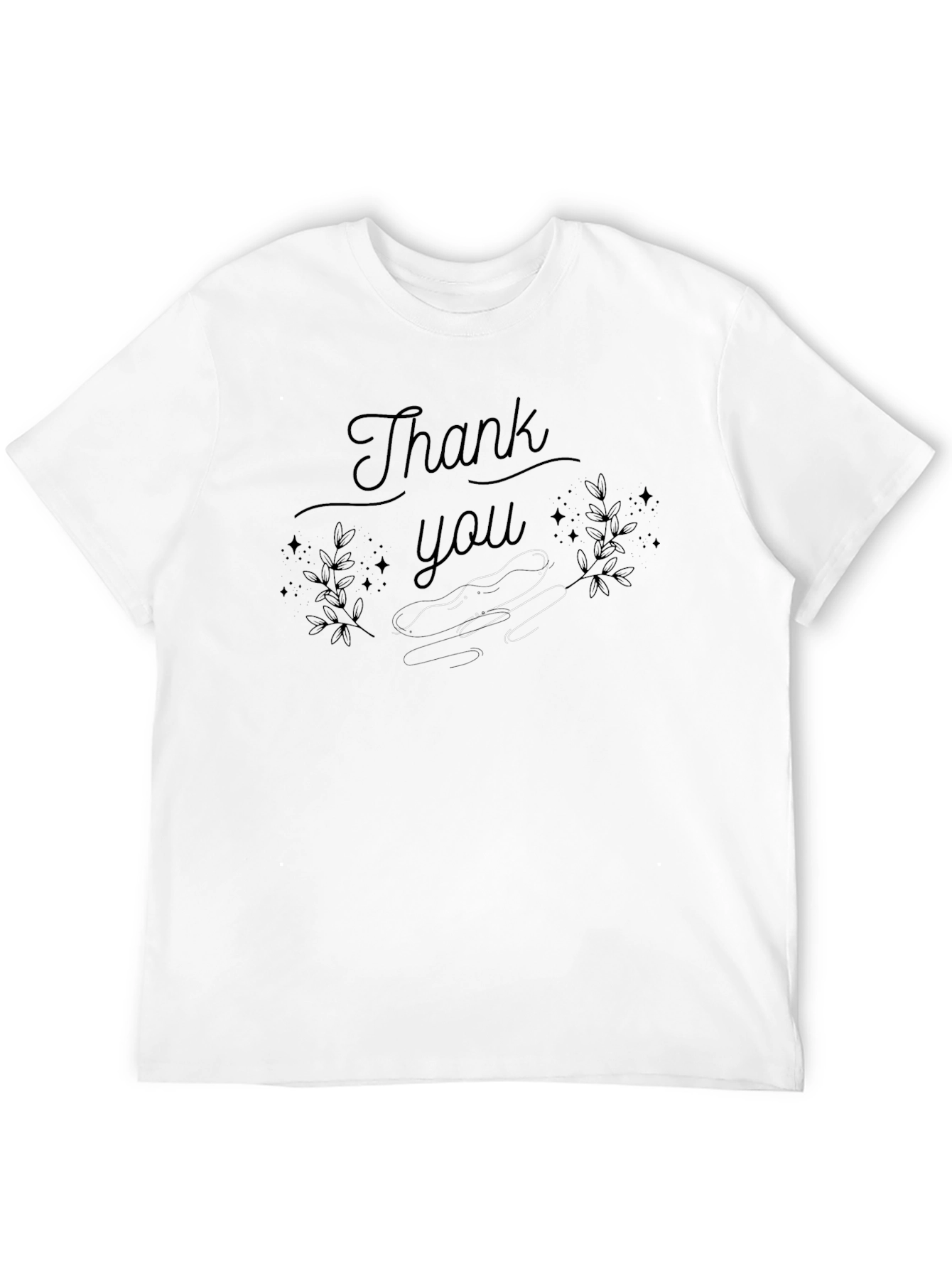 Thank You Graphic Black T-Shirt