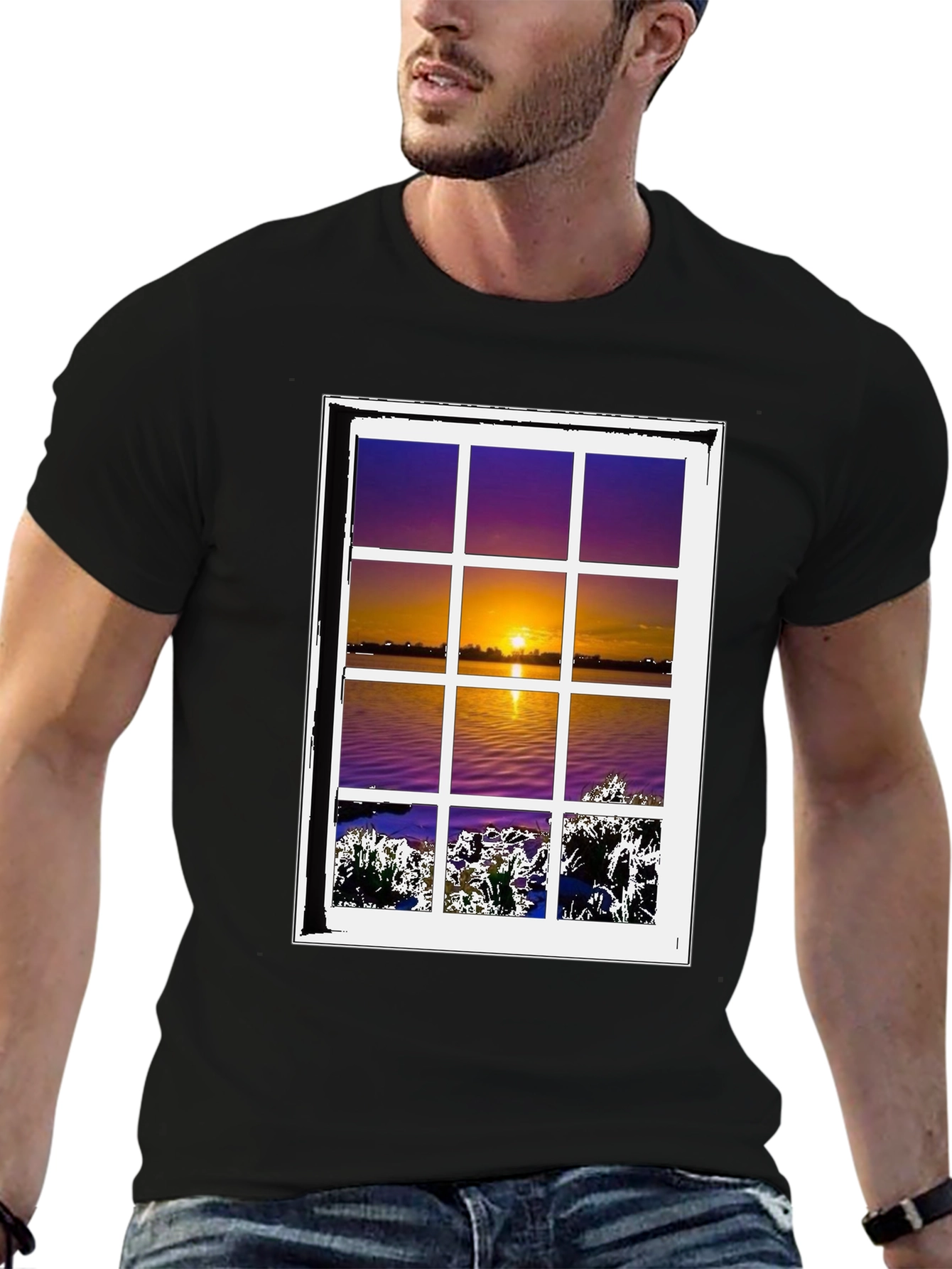 Sunset Window T-Shirt - Nature Lovers Tee