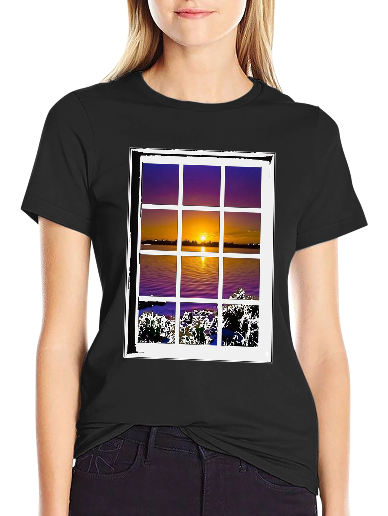 Sunset Window T-Shirt - Nature Lovers Tee