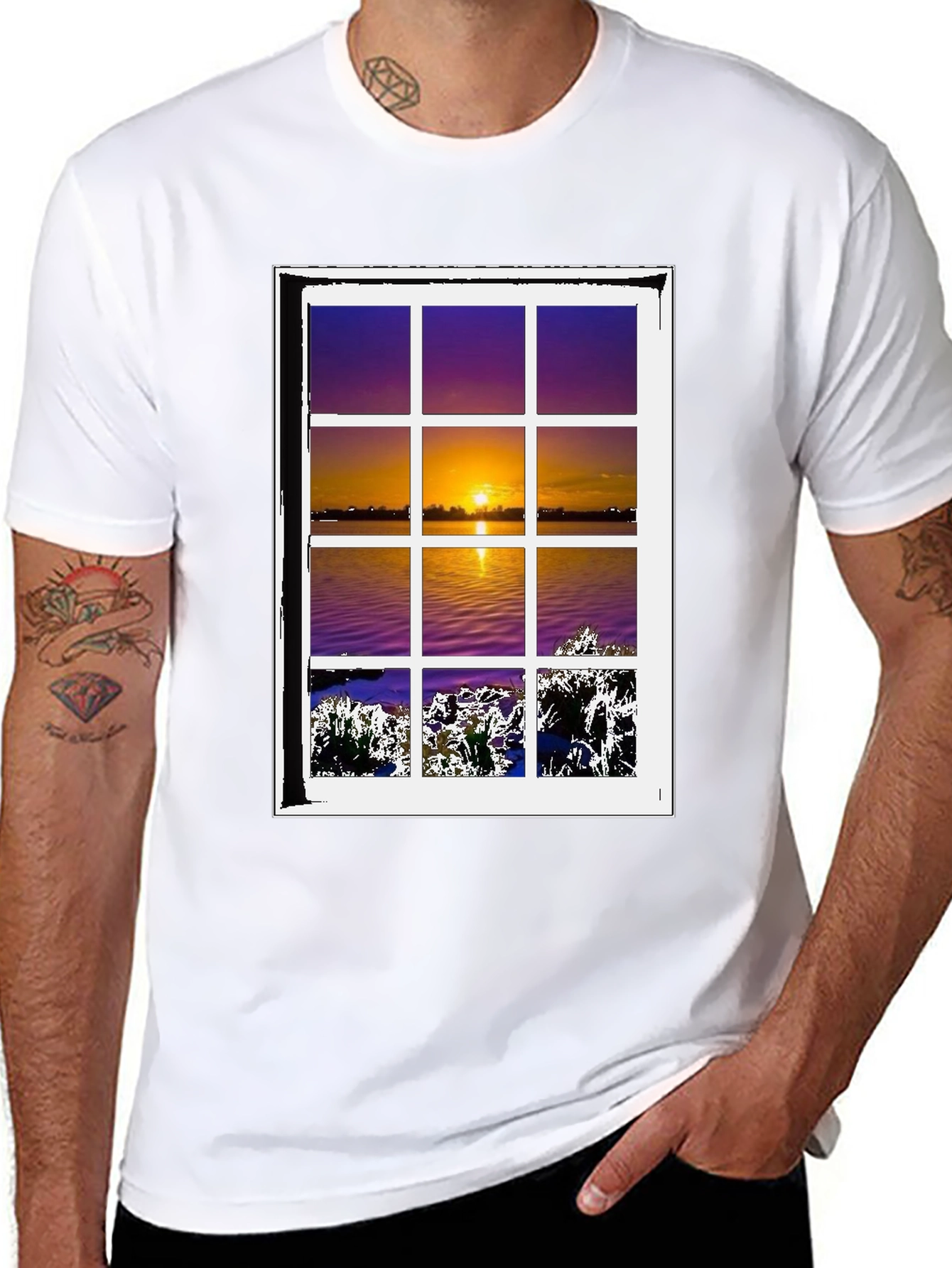 Sunset Window T-Shirt - Nature Lovers Tee