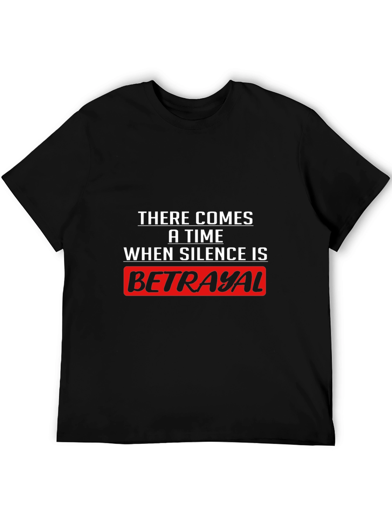Silence is Betrayal Graphic Tee - Black